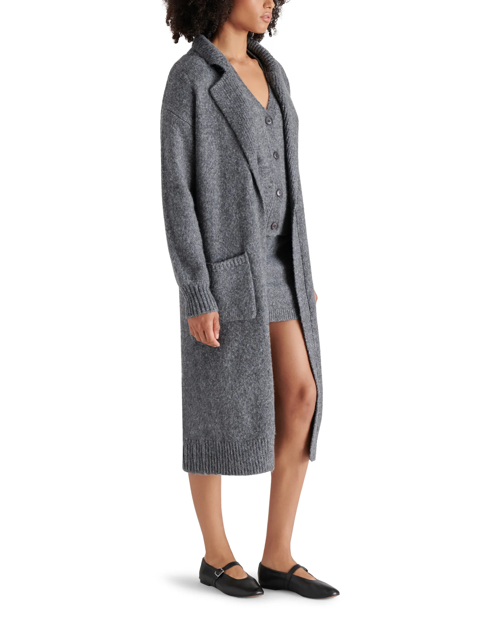 MARL CARDIGAN CHARCOAL