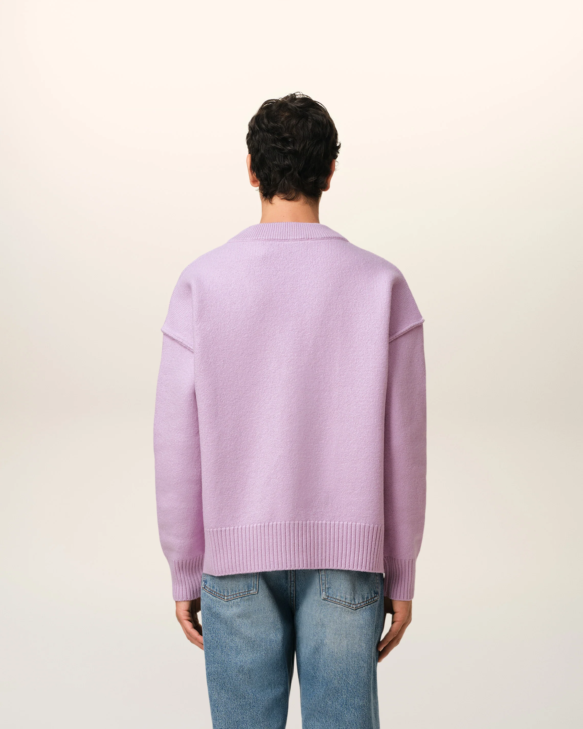 Purple Wool Ami de Coeur Cardigan