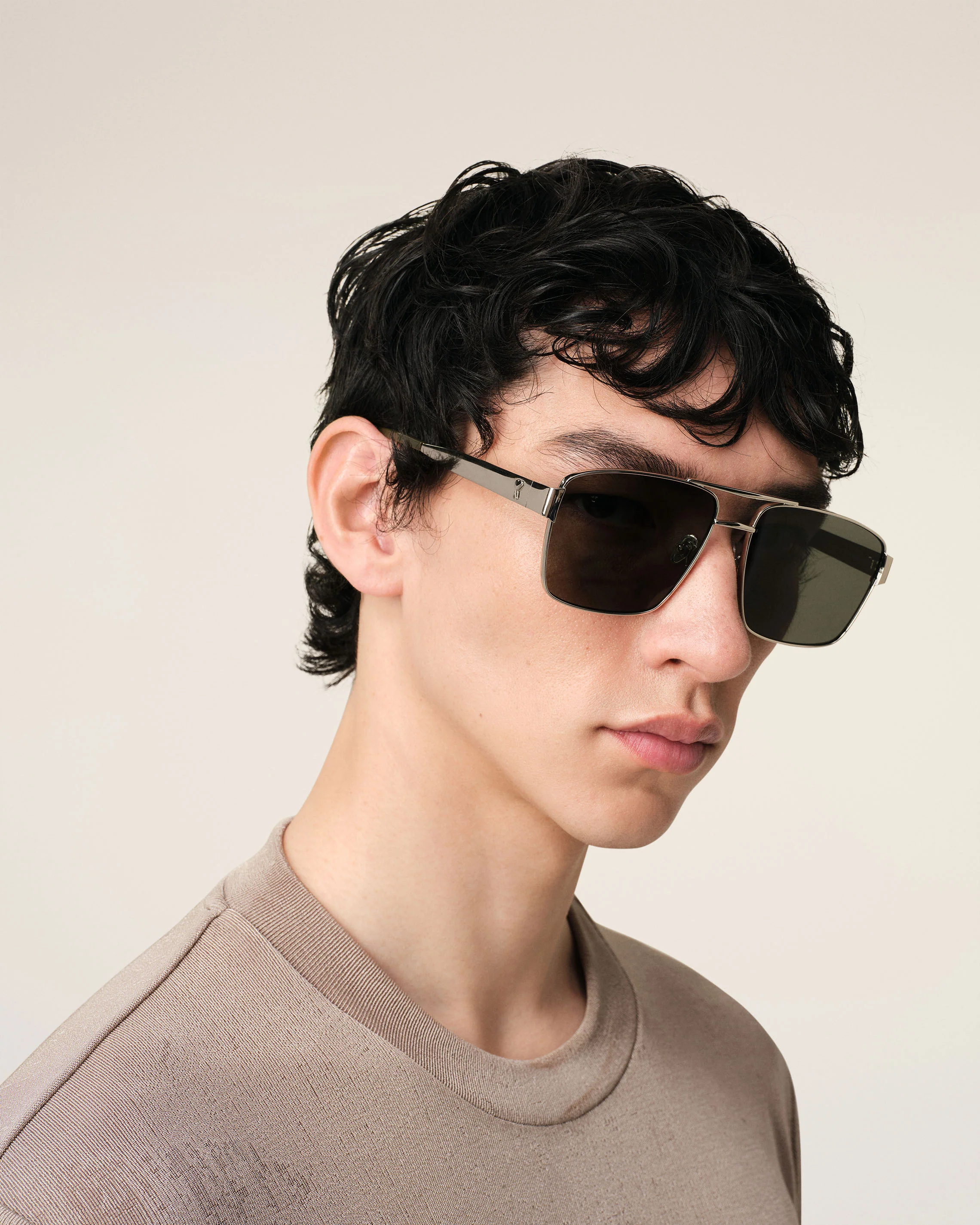 Silver Stainless Steel 75007 Sunglasses