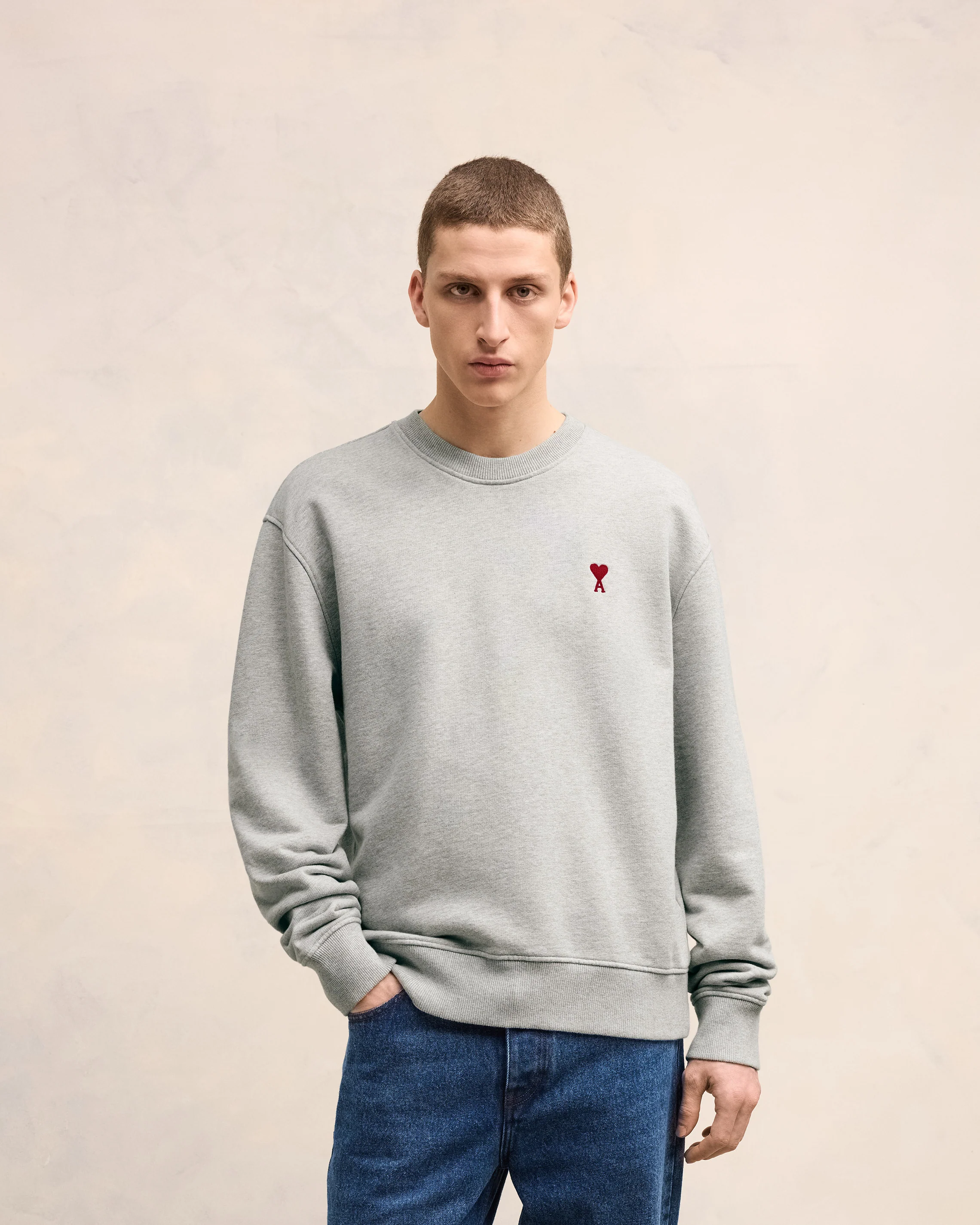 Grey Cotton Ami de Coeur Sweatshirt