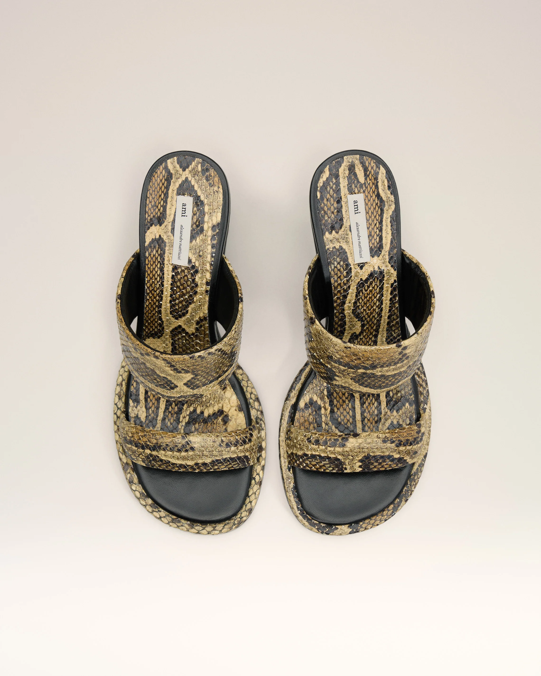 Beige Leather Piano Sandals