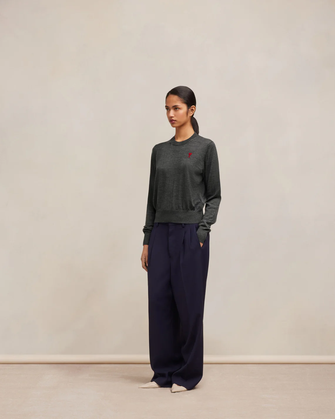 Red Ami de Coeur Crew Neck Sweater