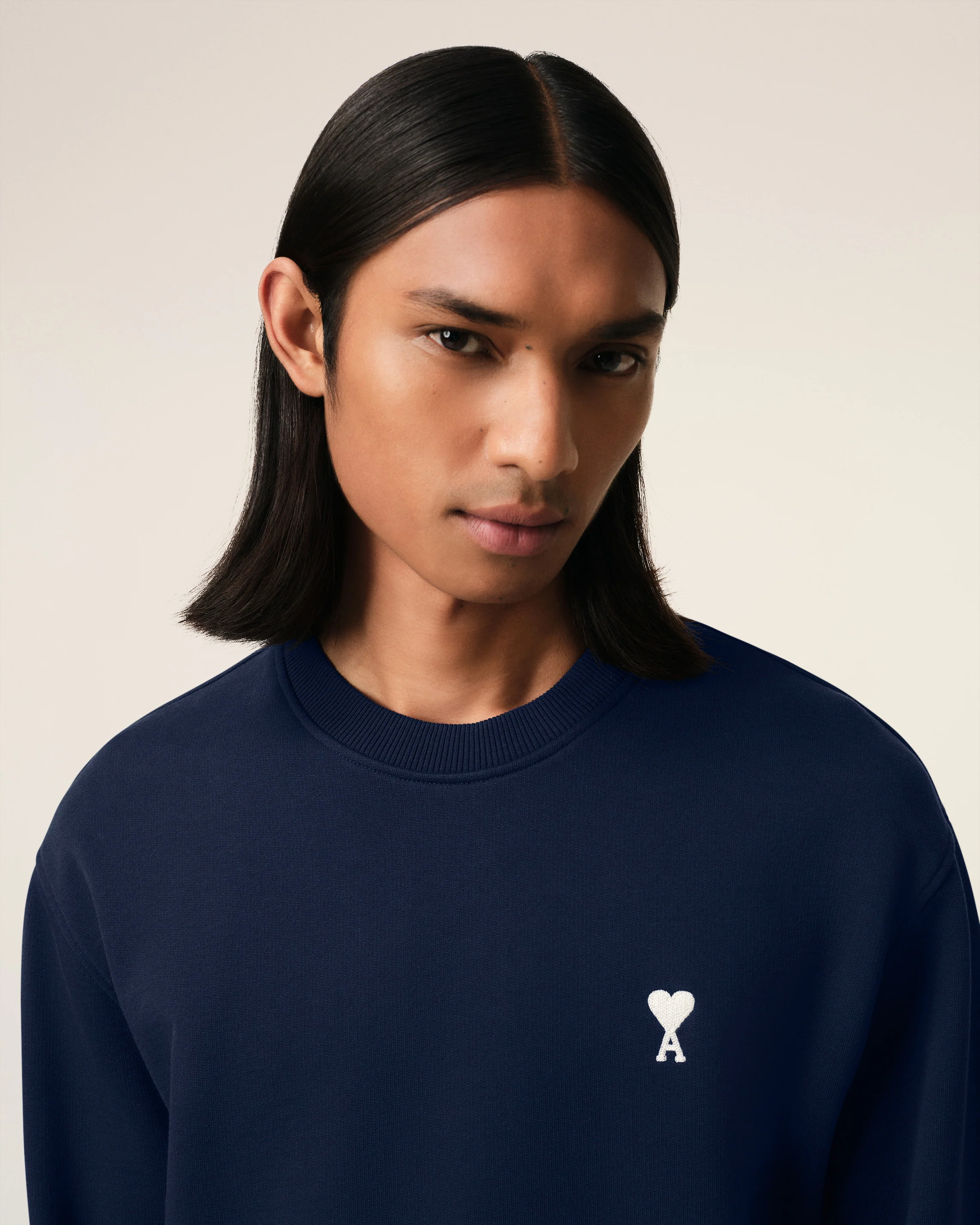 Navy Cotton Ami de Coeur Sweatshirt