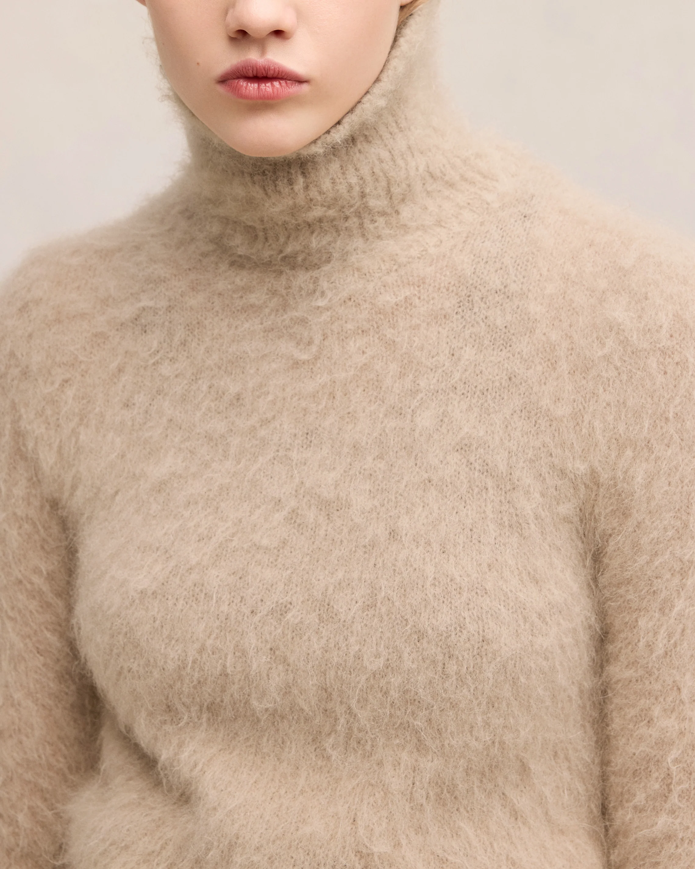 Alpaca Mohair Brushed Sweater