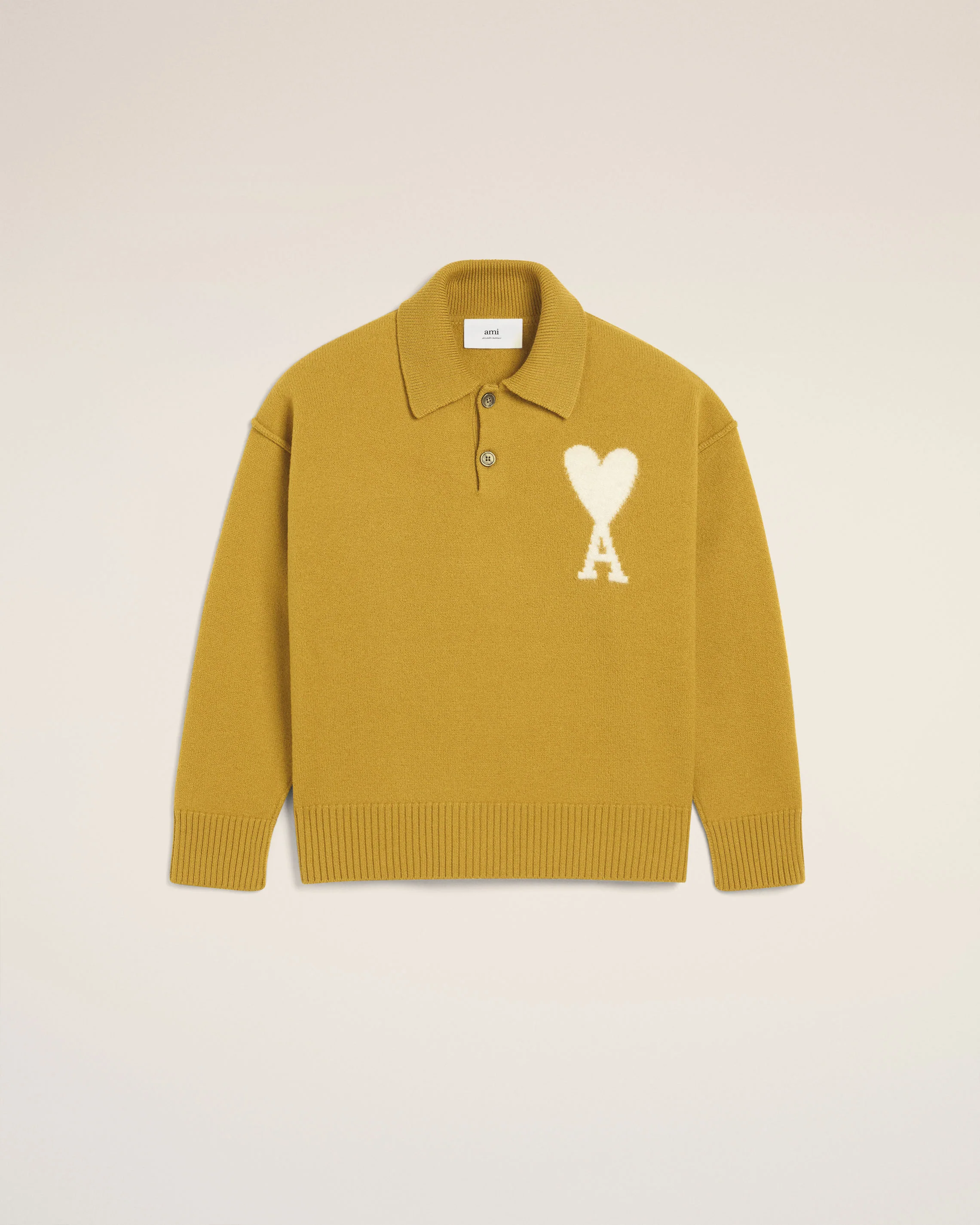 Mustard Wool Ami de Coeur Polo