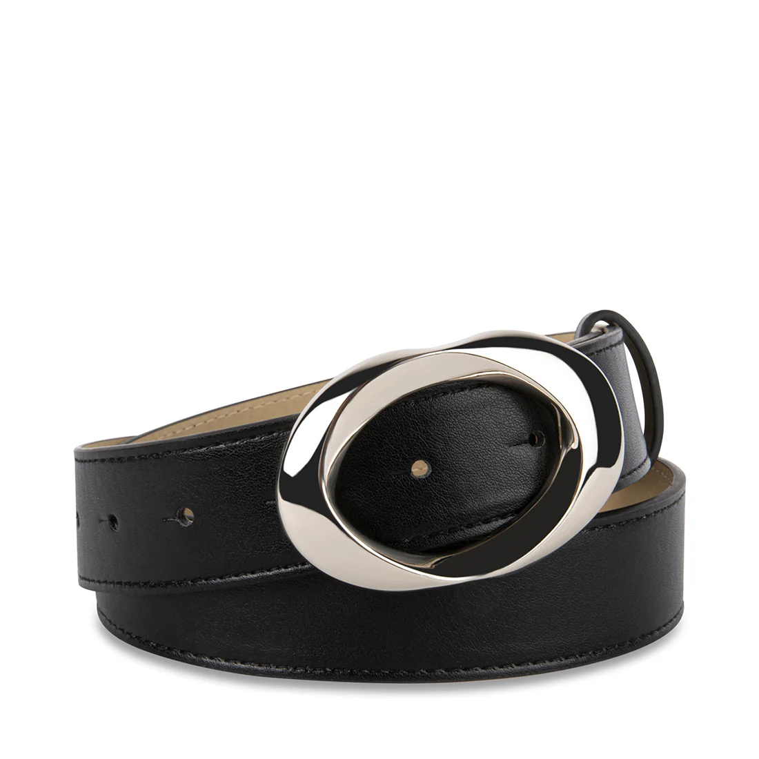 OVAL BUCKLE BELT BLACK