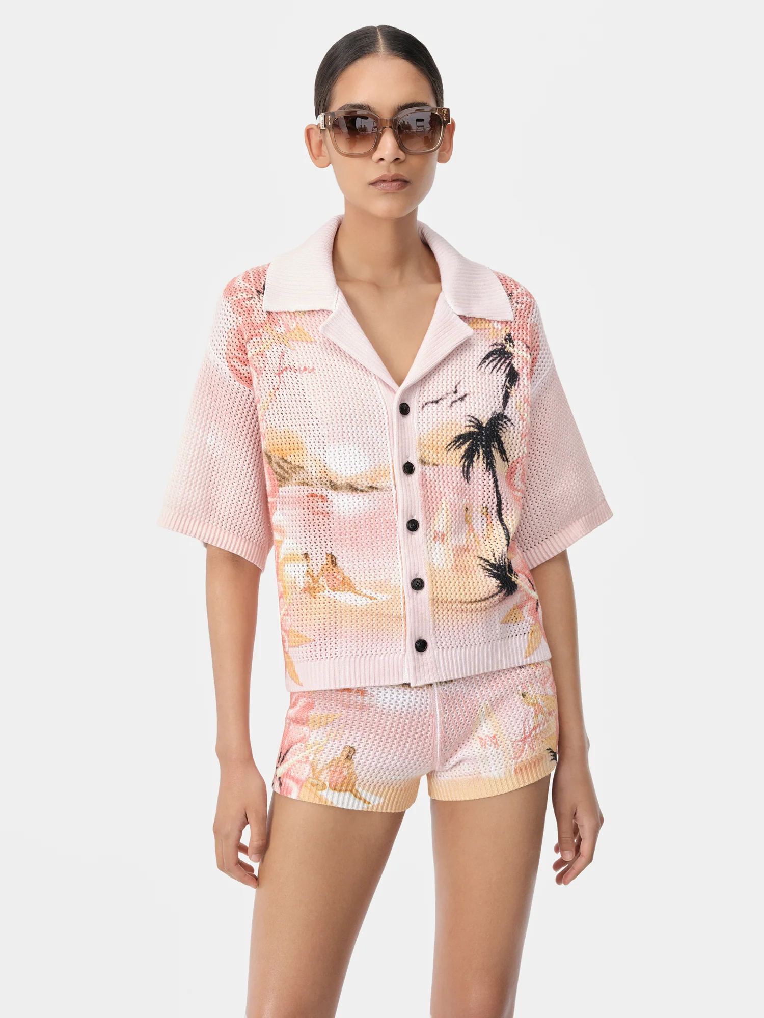 WOMEN - WOMEN'S AMIRI PARADISE CROCHET POLO - Rosewater