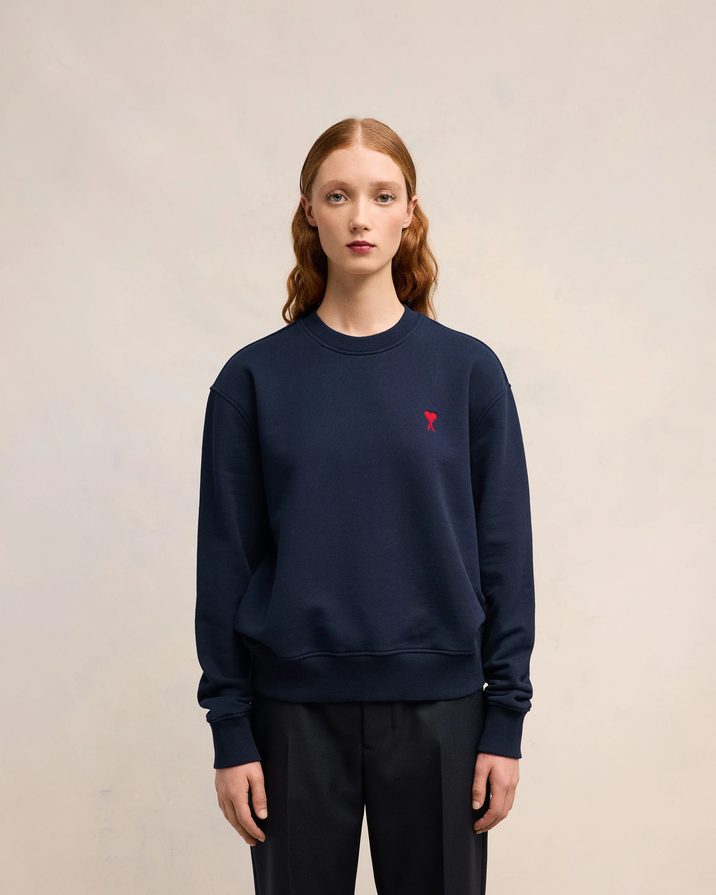 Navy Cotton Ami de Coeur Sweatshirt