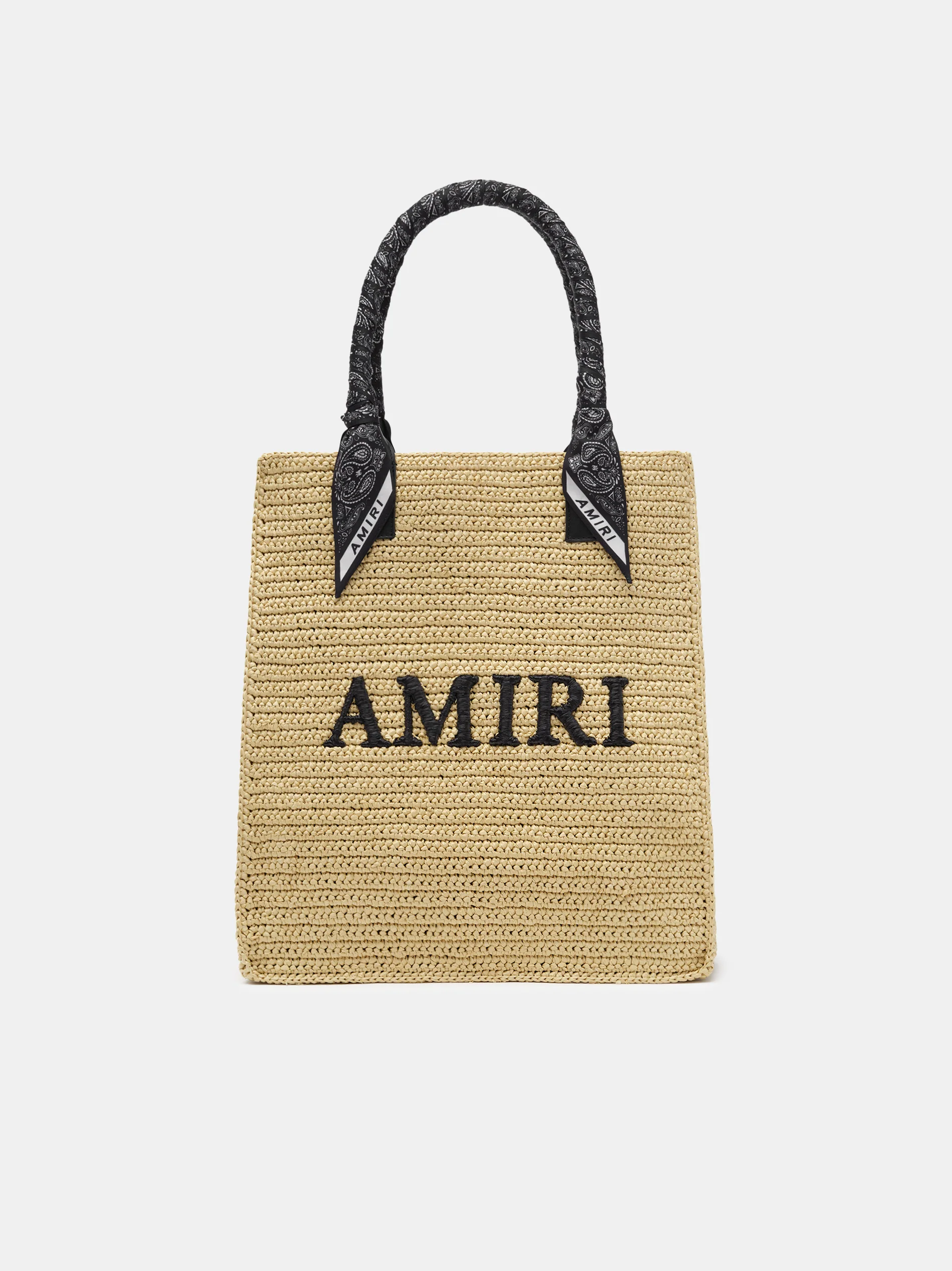 AMIRI RAFFIA TOTE - Black