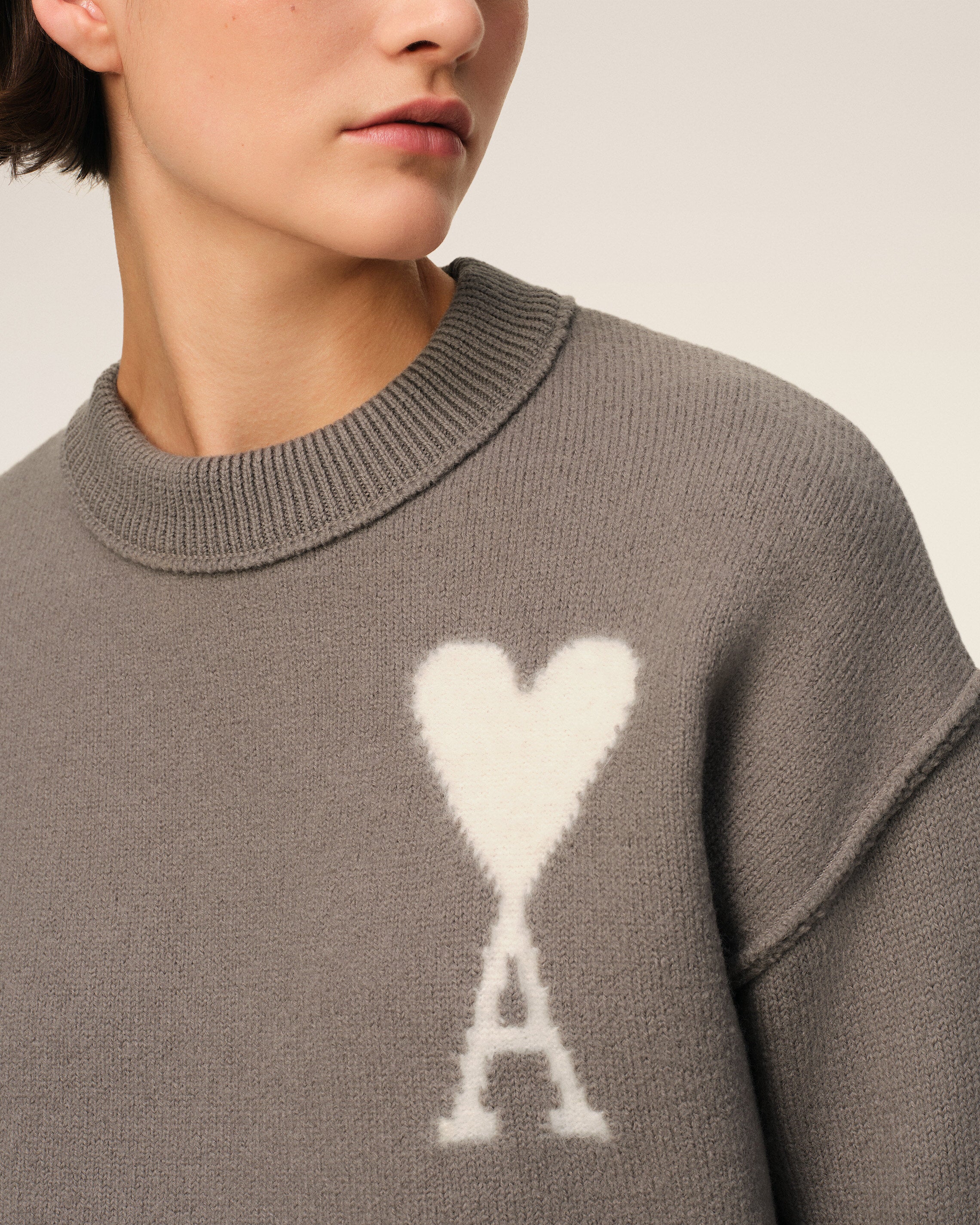 Taupe Wool Ami de Coeur Sweater