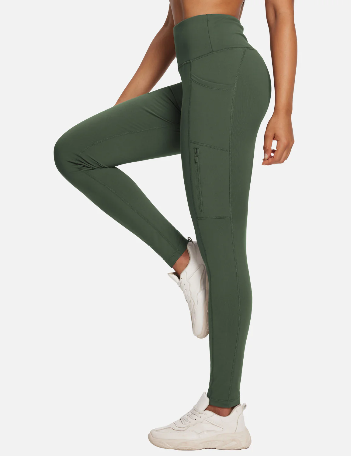 Laureate High-Rise Zipper Pockets Thermal Leggings