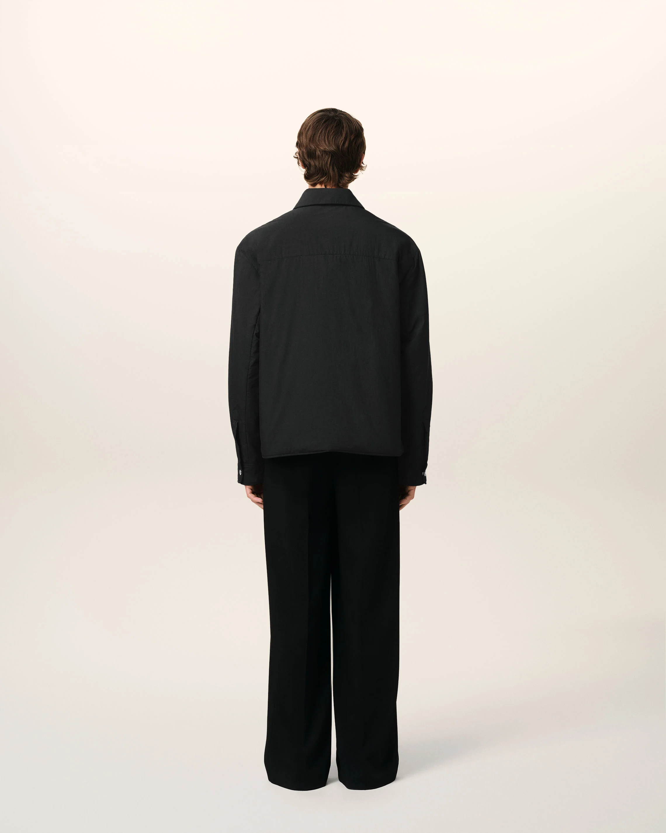 Black Canvas Padded Ami de Coeur Overshirt