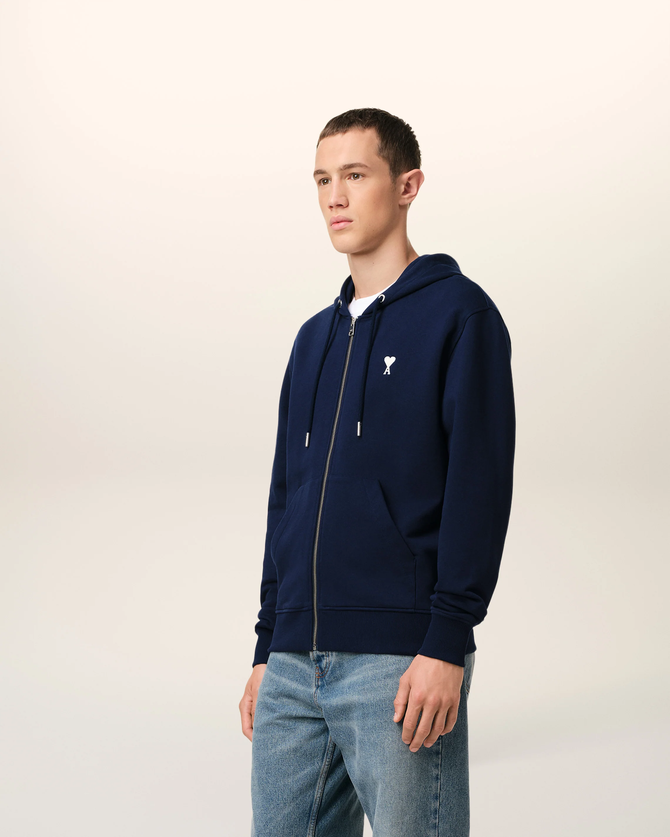 Navy Cotton Ami de Coeur Hoodie