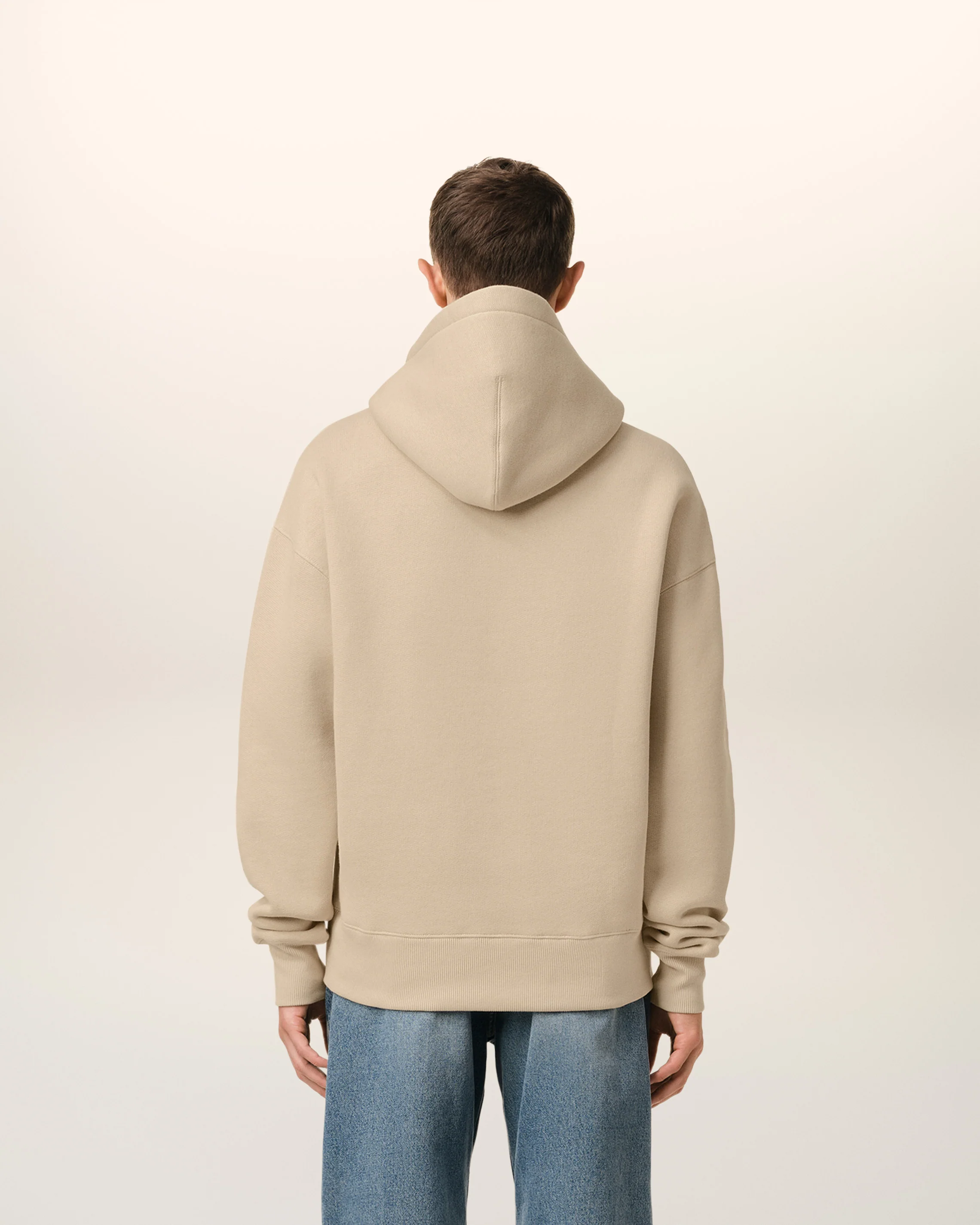 Beige Cotton Ami de Coeur Hoodie
