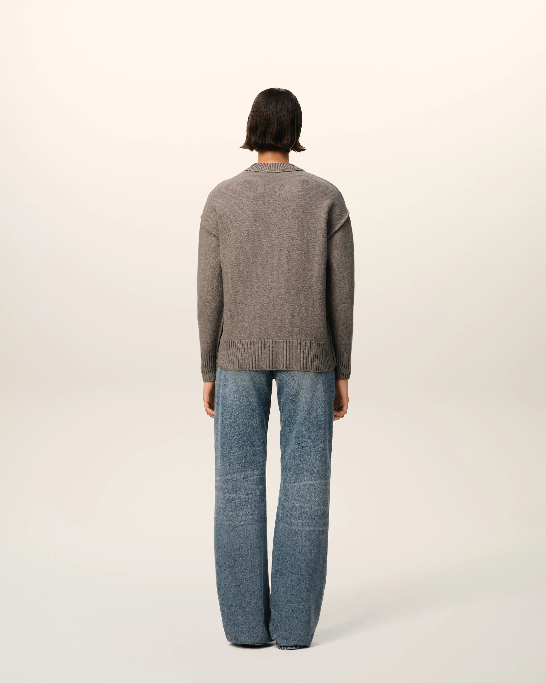 Taupe Wool Ami de Coeur Sweater