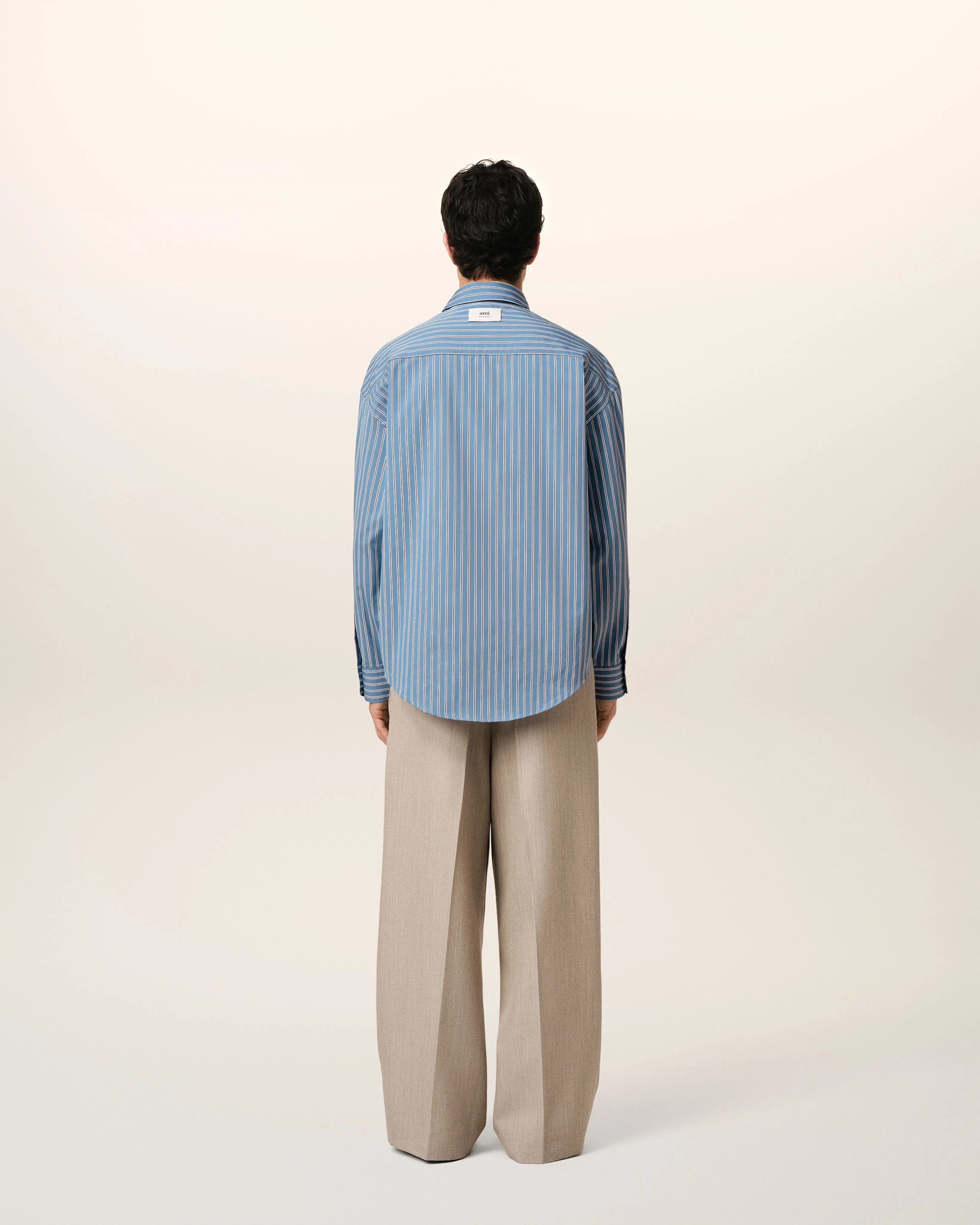 Blue Cotton Boxy Fit Shirt