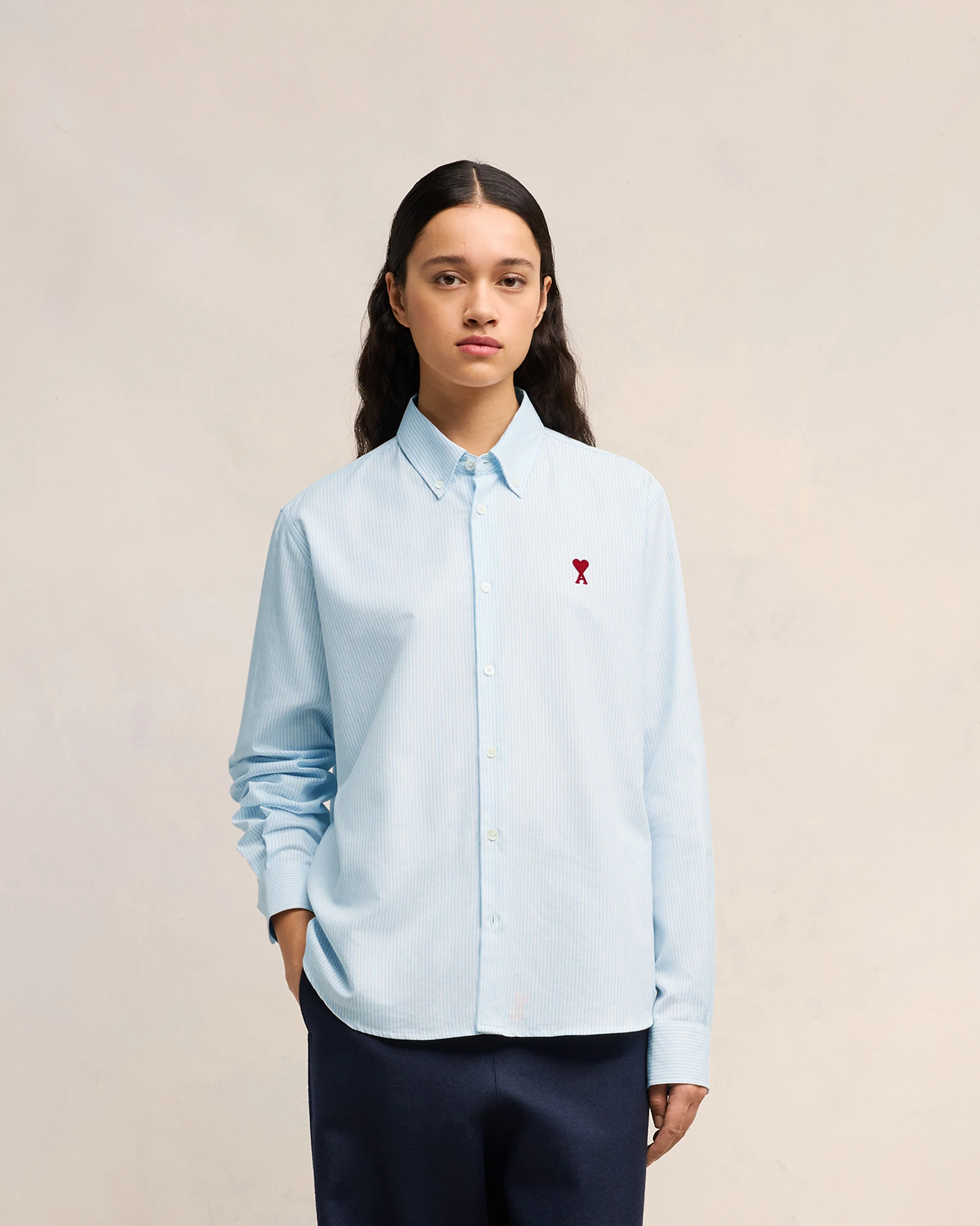 Blue Cotton Button-Down Ami de Coeur Shirt