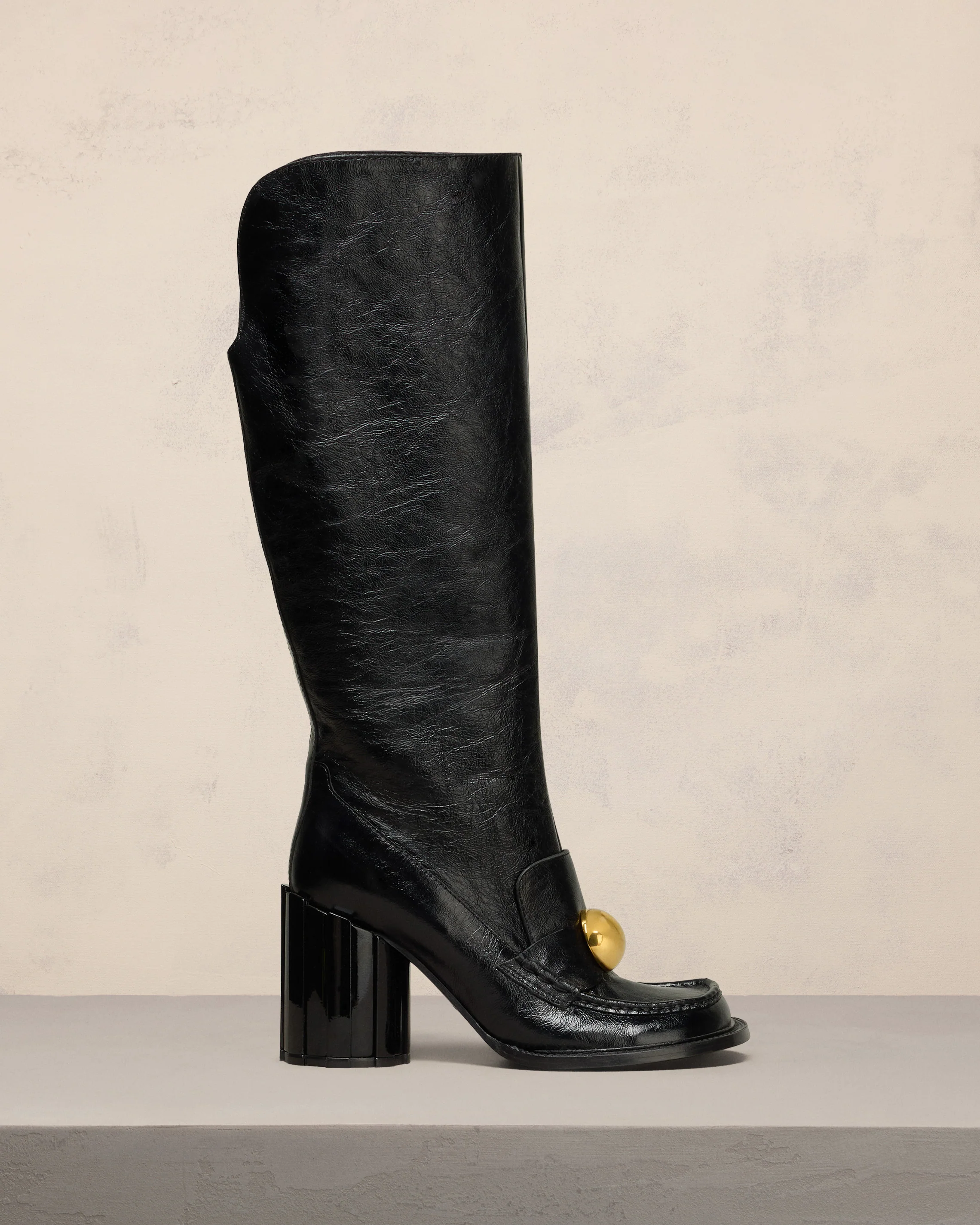 Anatomical Toe Knee High Boots With Heel