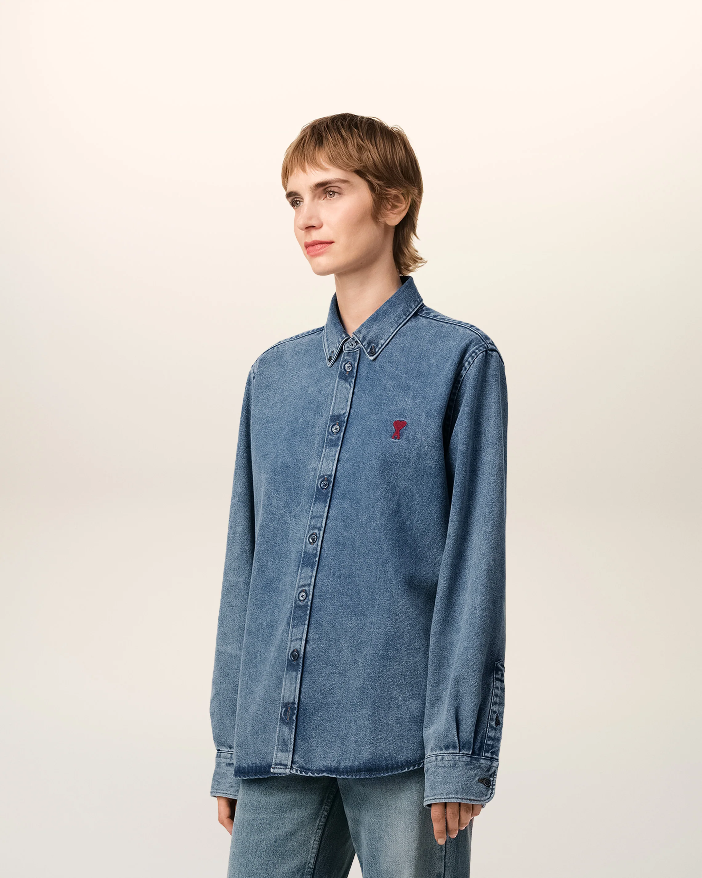Blue Denim Button-Down Ami de Coeur Shirt
