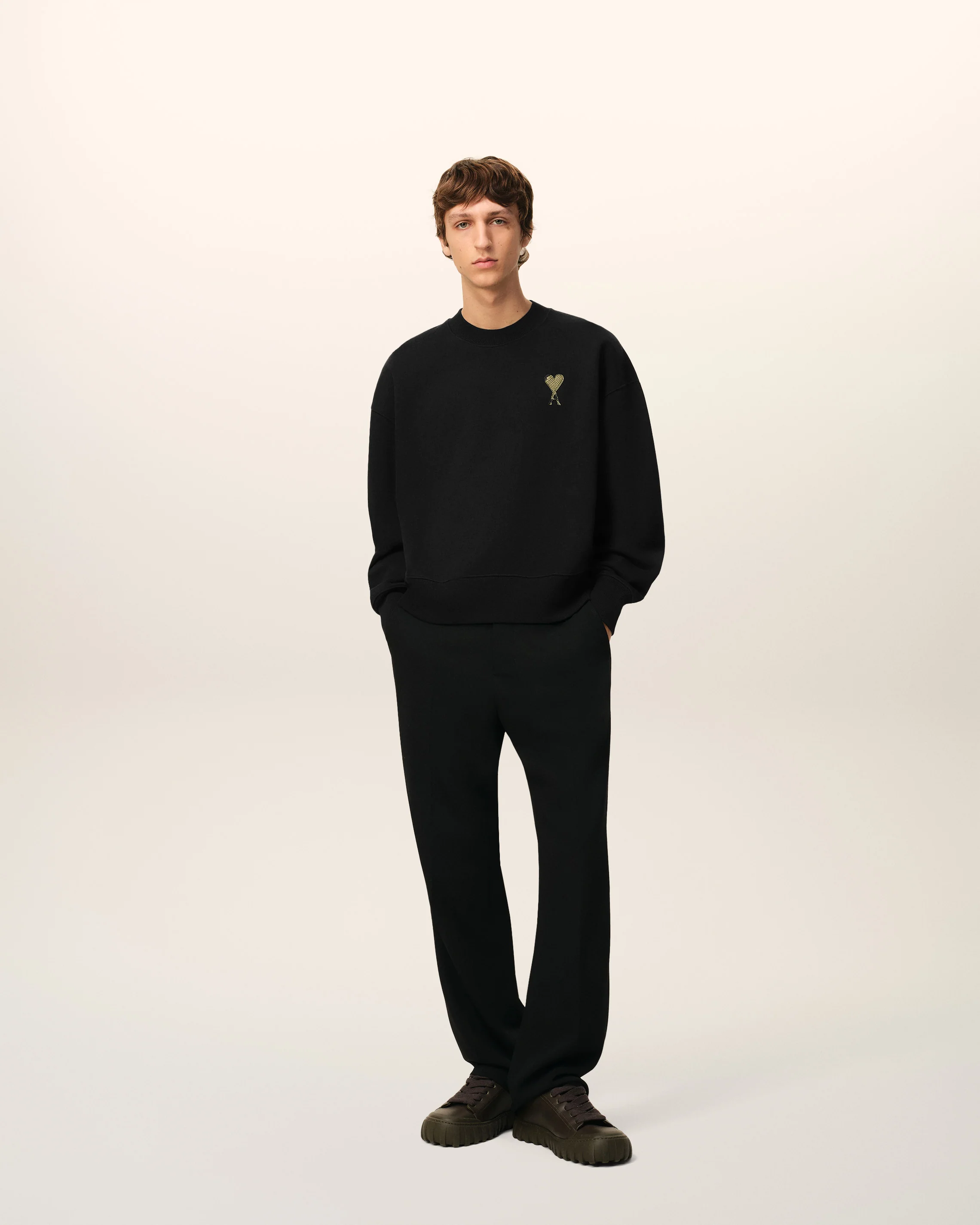 Black Cotton Ami de Coeur Sweatshirt