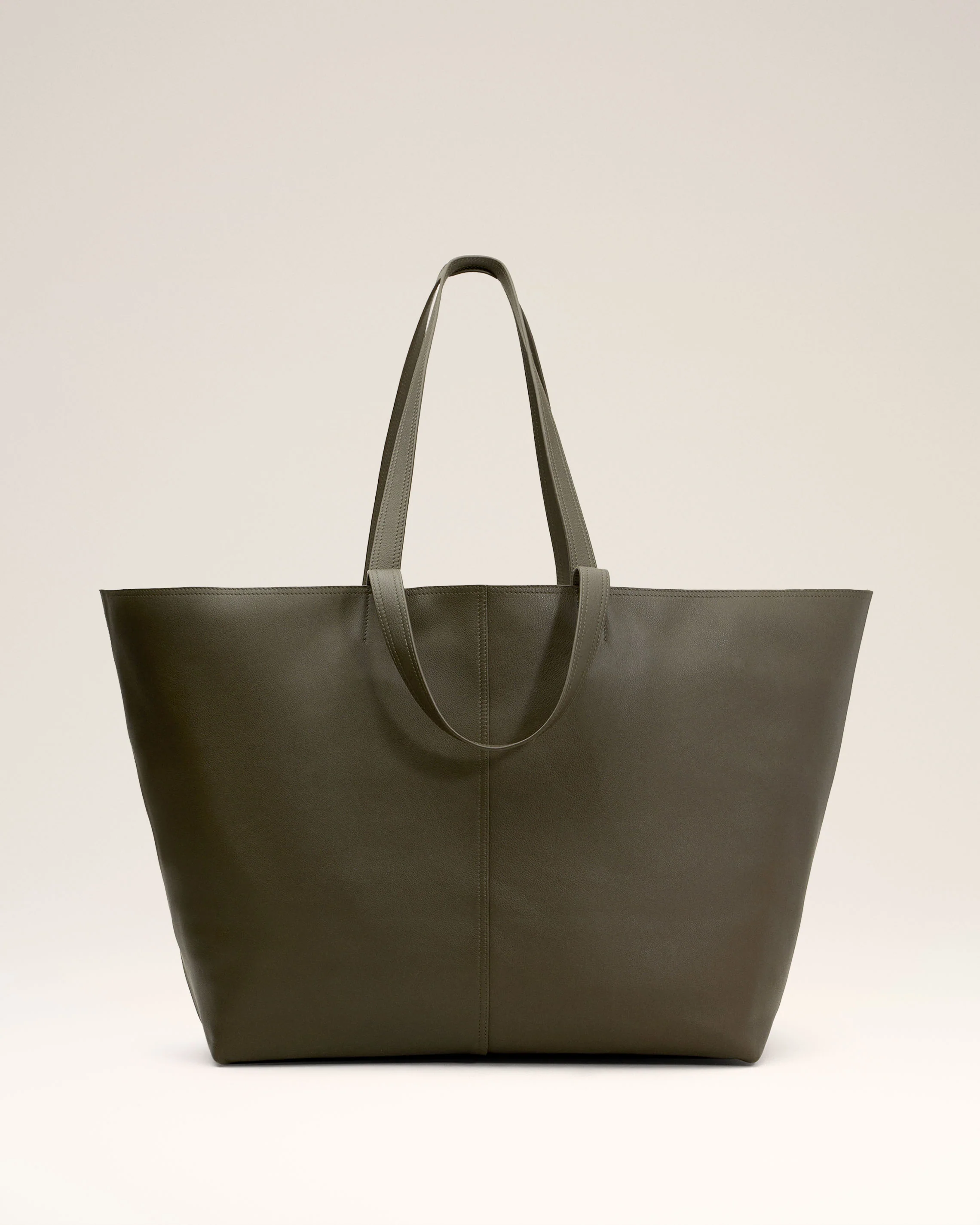 Green Leather Midi Maxi Tote Bag