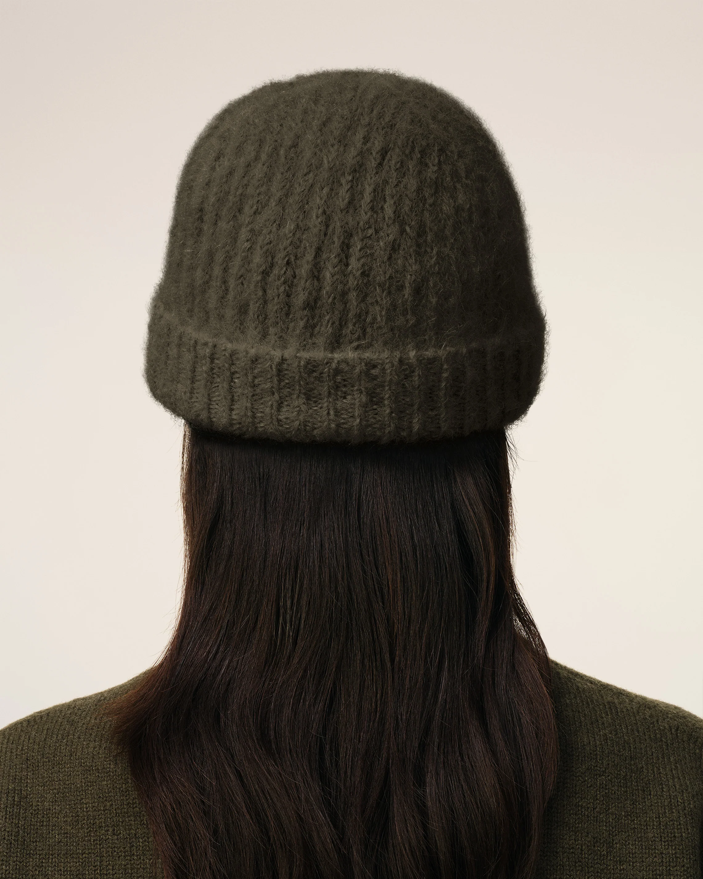 Bonnet Ami De Coeur Kaki En Alpaga