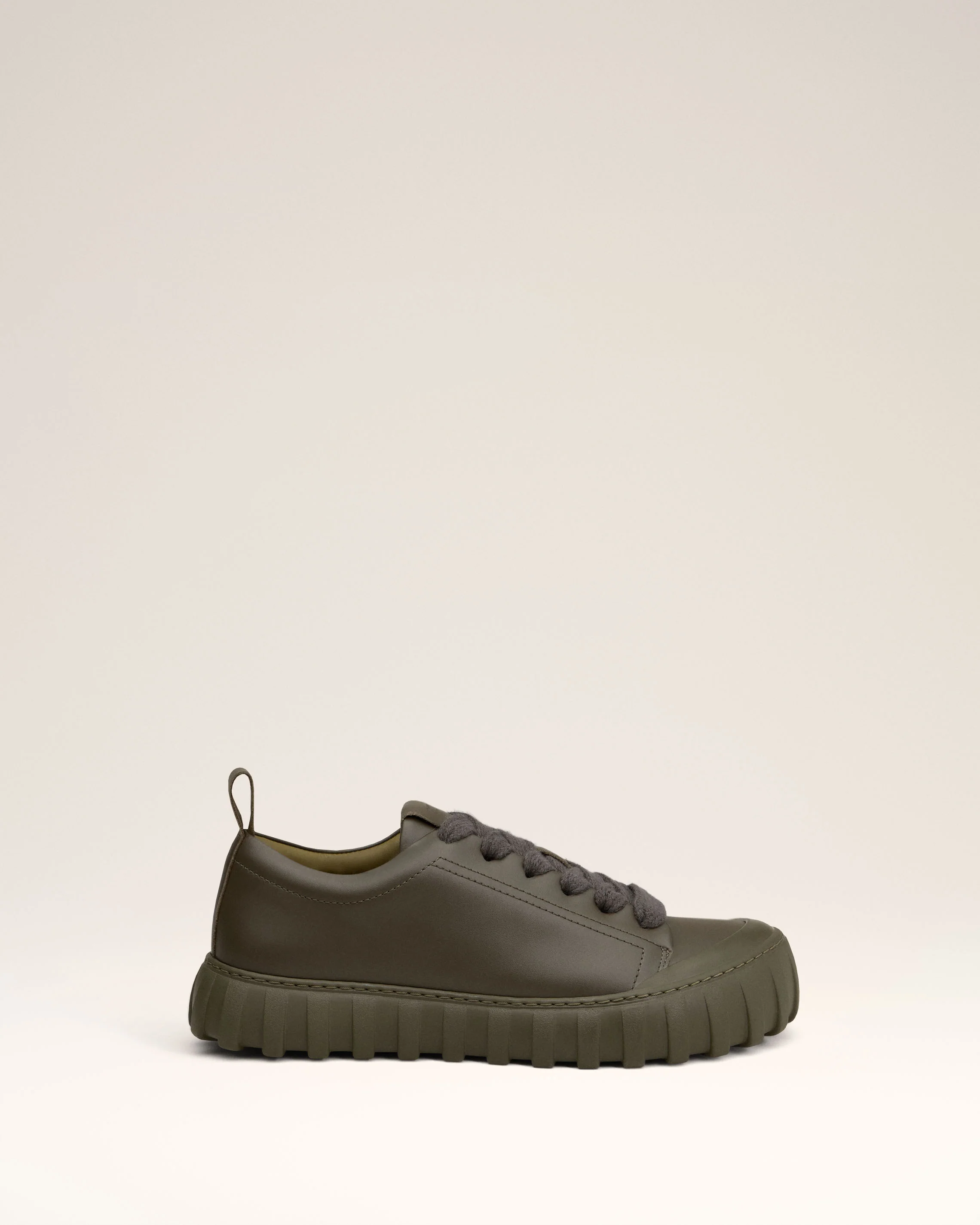 Green Leather Low Top Tempo Sneakers