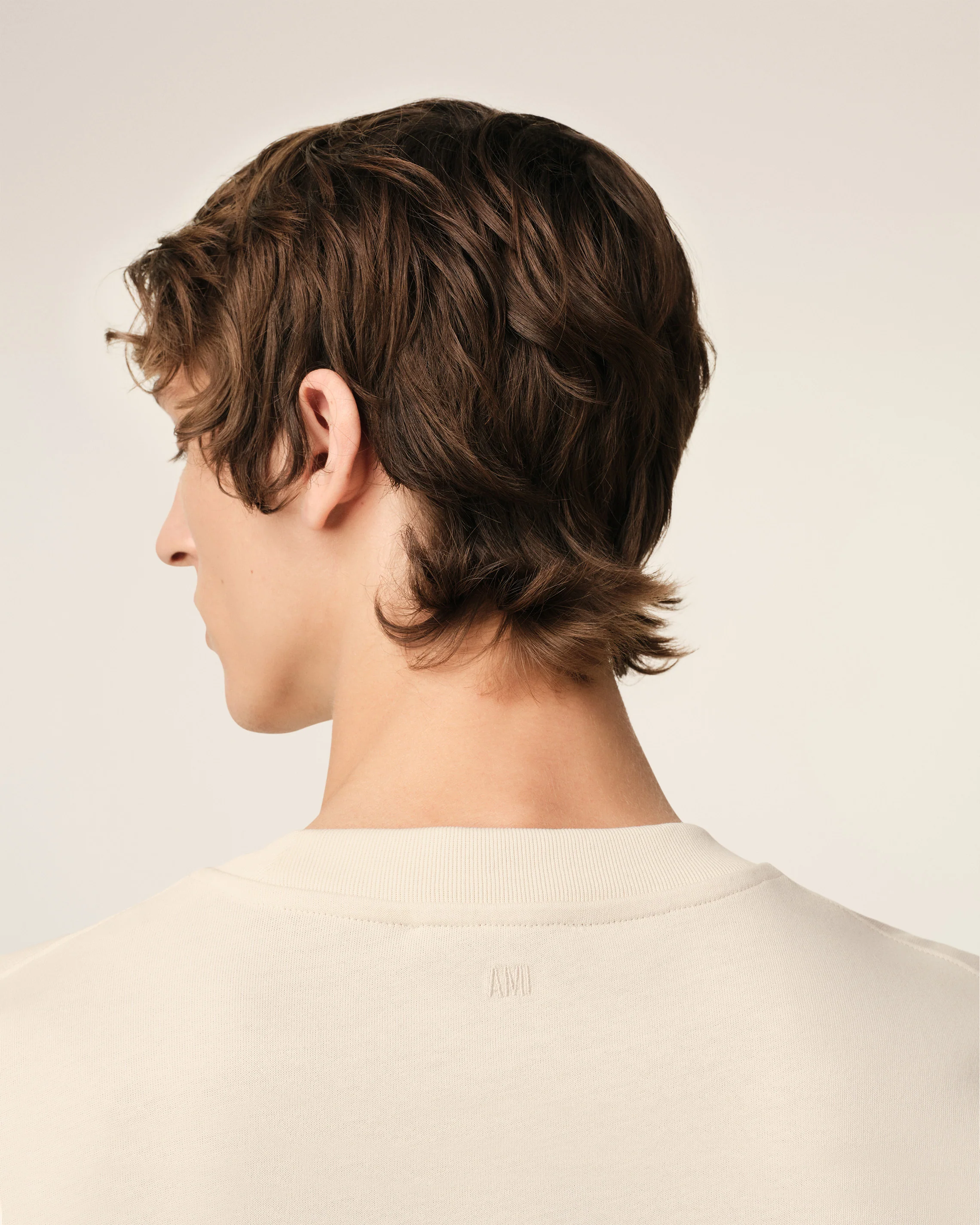 Beige Cotton Ami de Coeur Patch T-Shirt