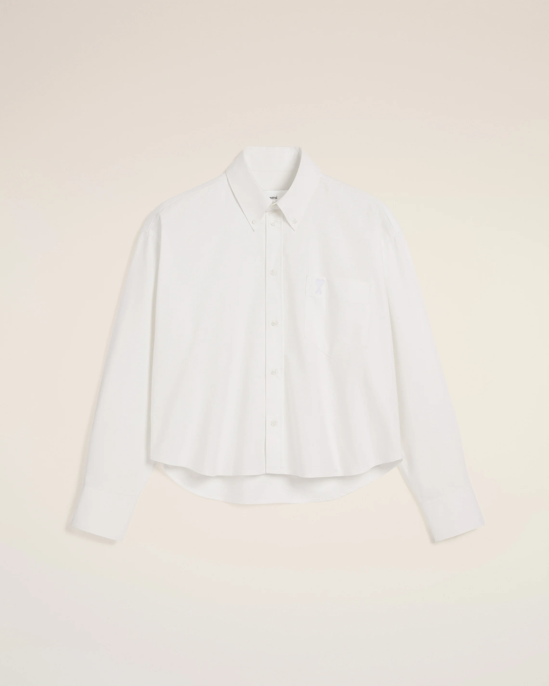 White Cotton Cropped Oversized Shirt