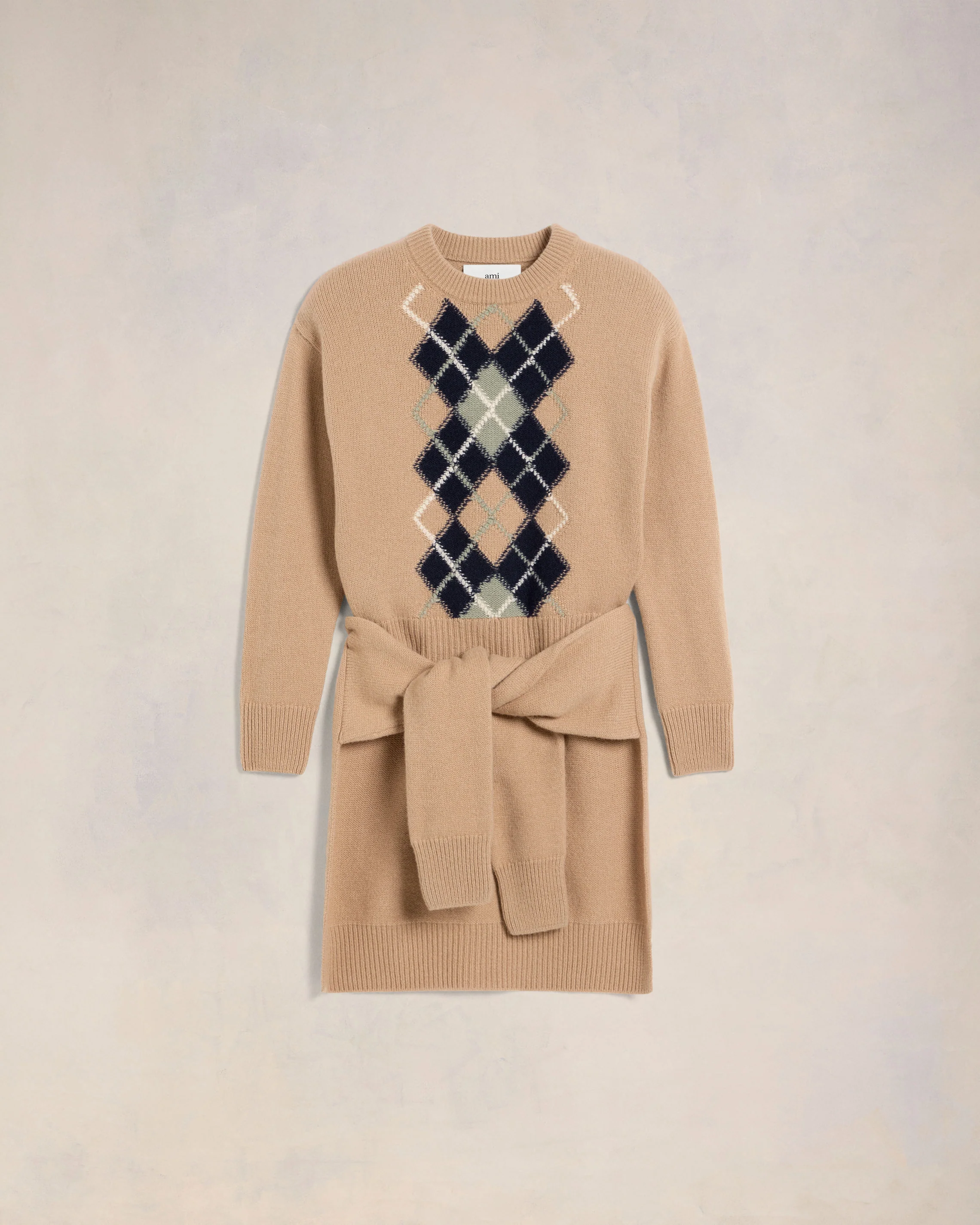 Argyle Double Crewneck Sweater