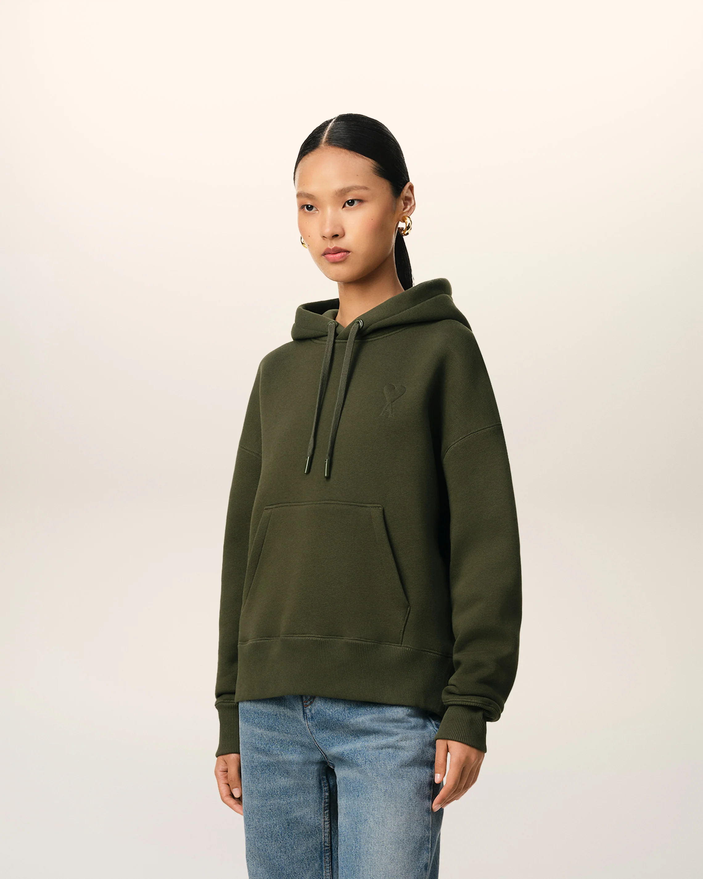 Green Cotton Ami de Coeur Hoodie