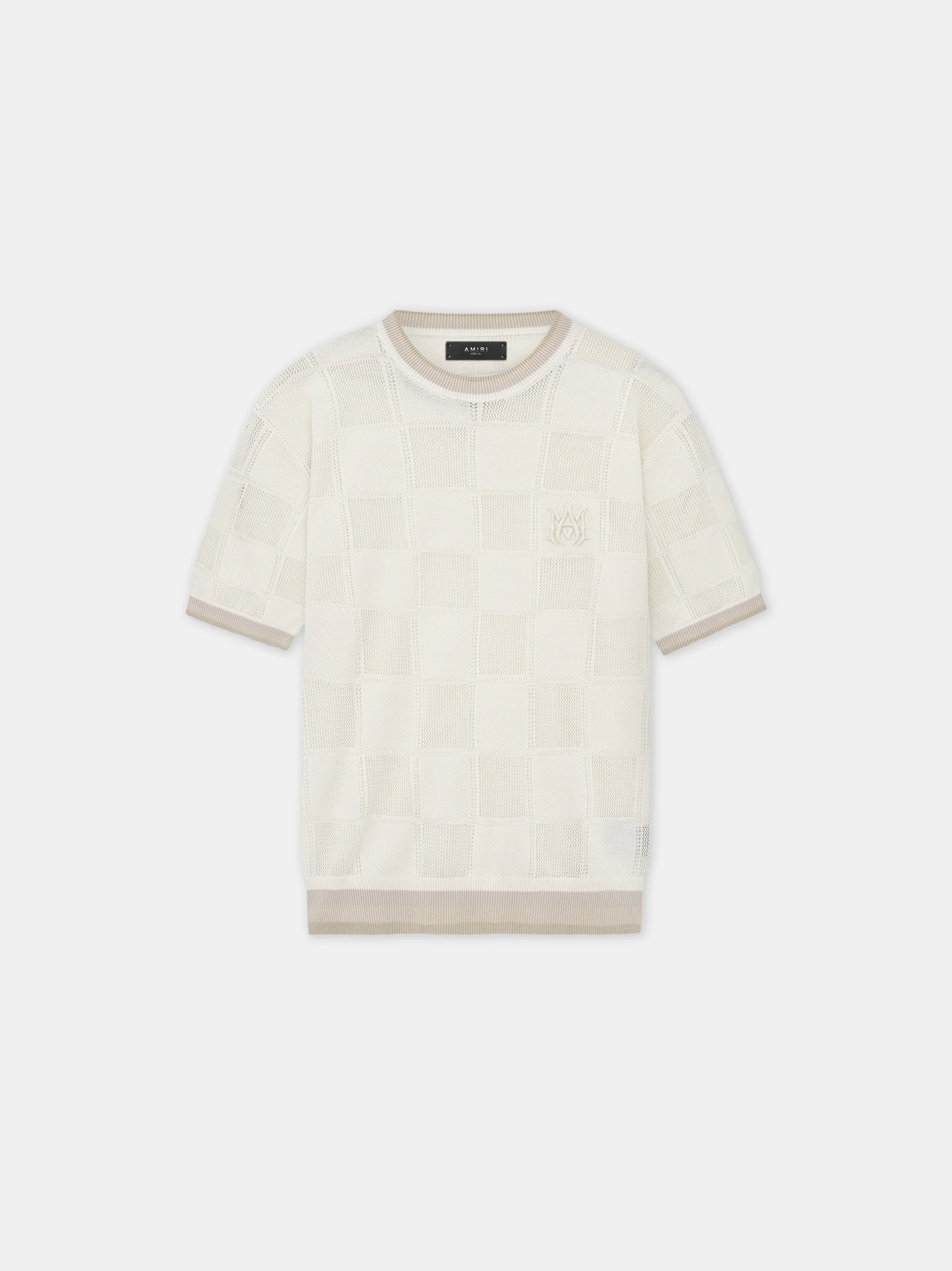 MA CHECKERED TEE - Birch
