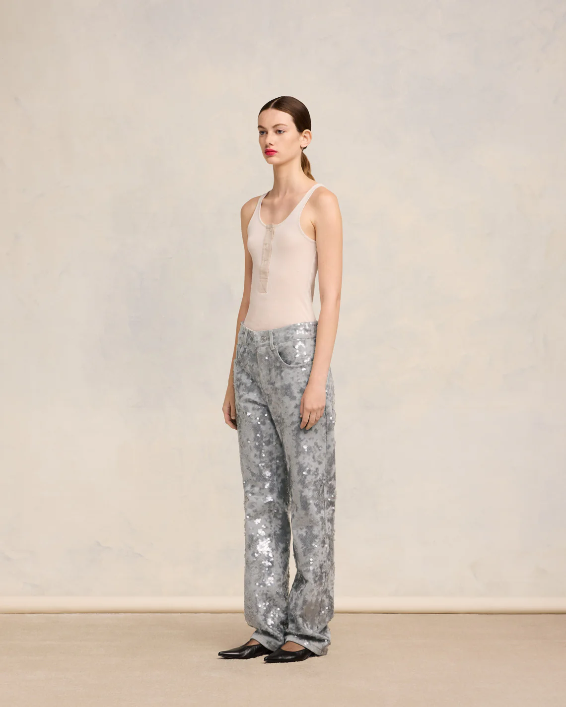 Embroidered Straight Fit Jeans