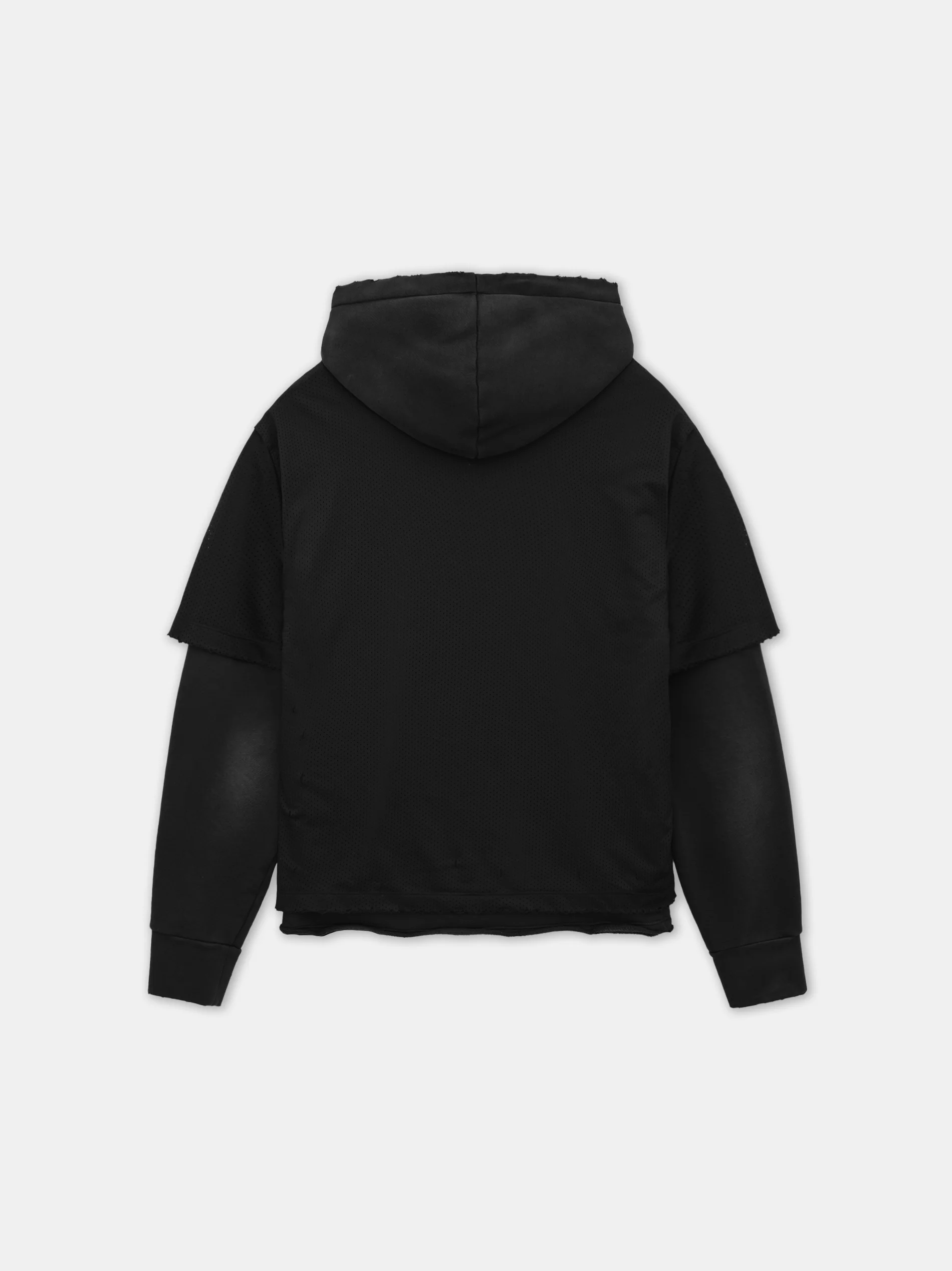 MA STAR MESH HOODIE - Black