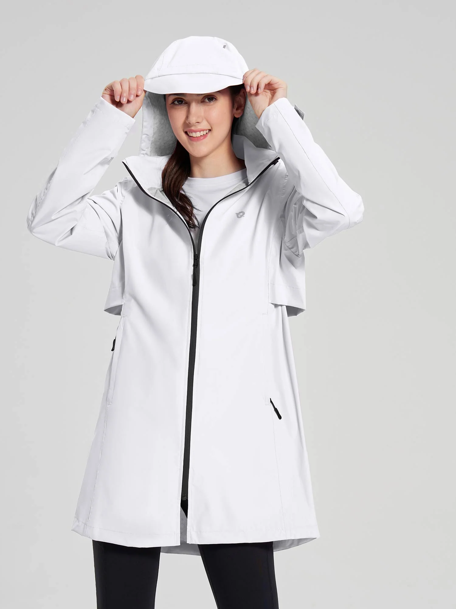 Flyleaf Mid-Length Hooded Waterproof Jacket