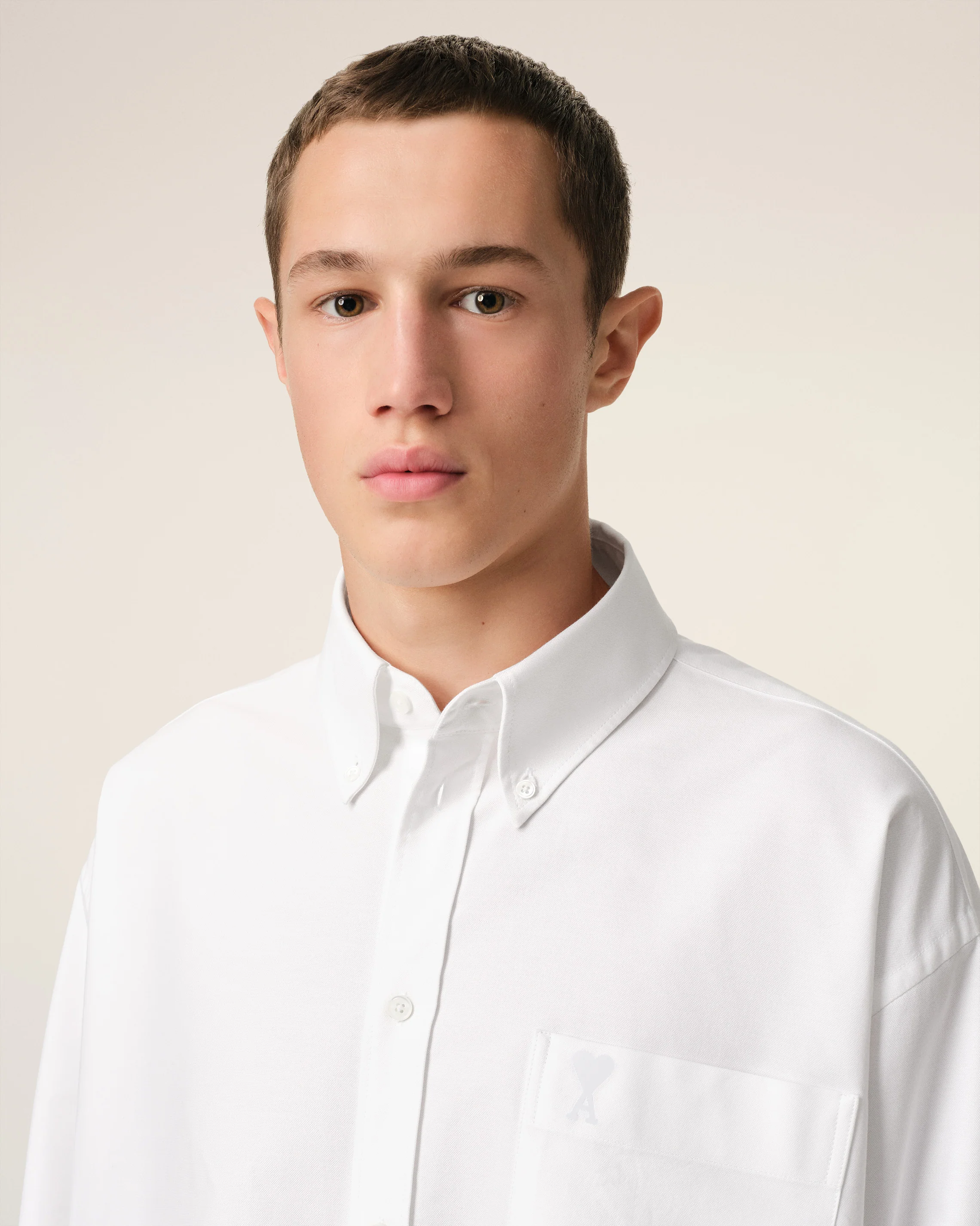 White Cotton Cropped Oversized Shirt