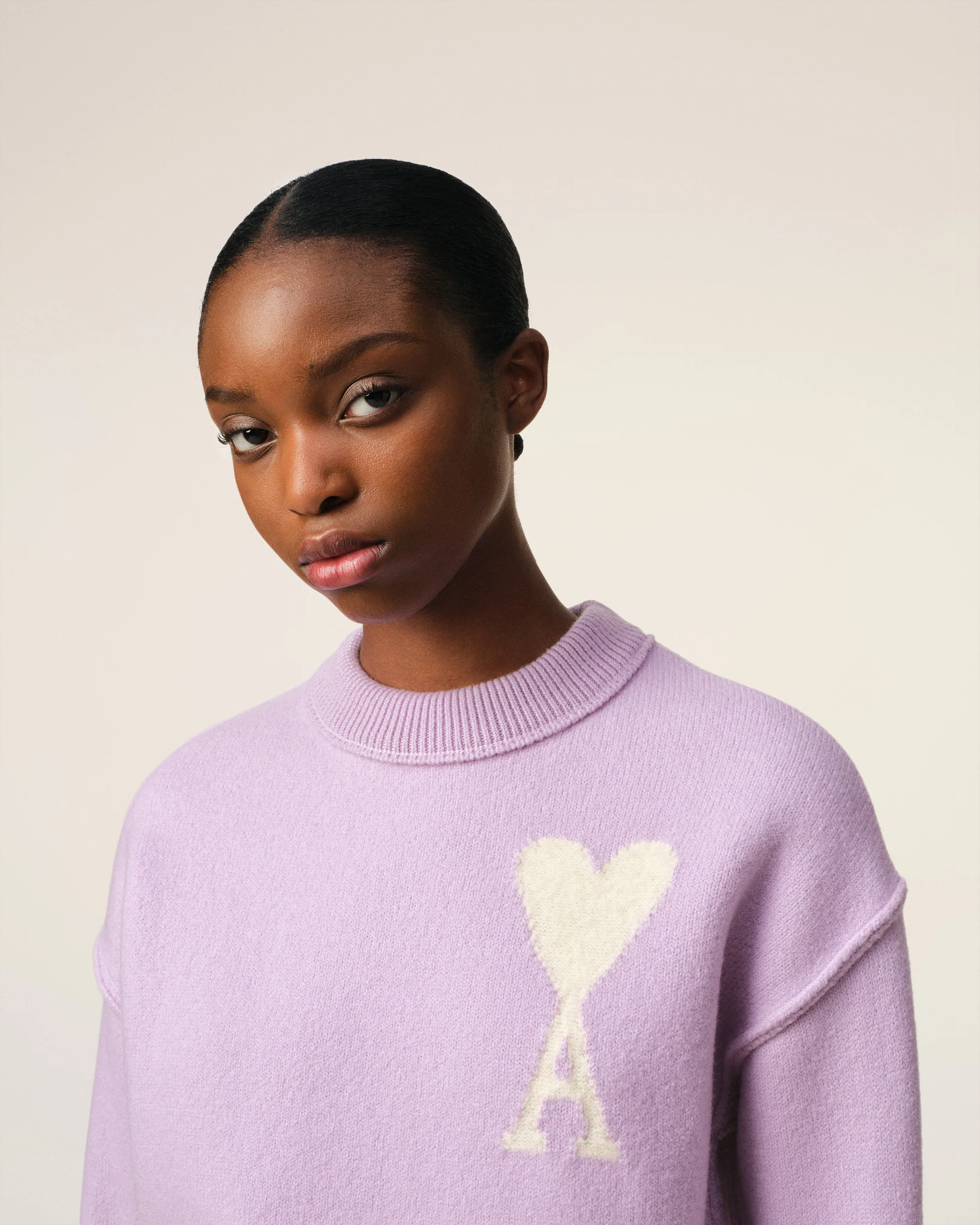 Purple Wool Ami de Coeur Sweater