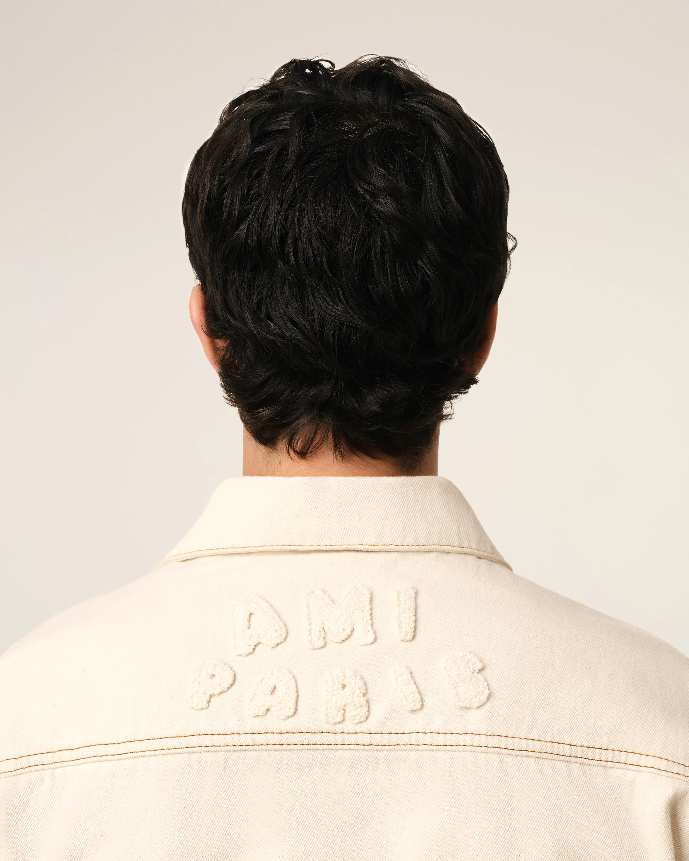 Beige Cotton Ami Paris Trucker Jacket