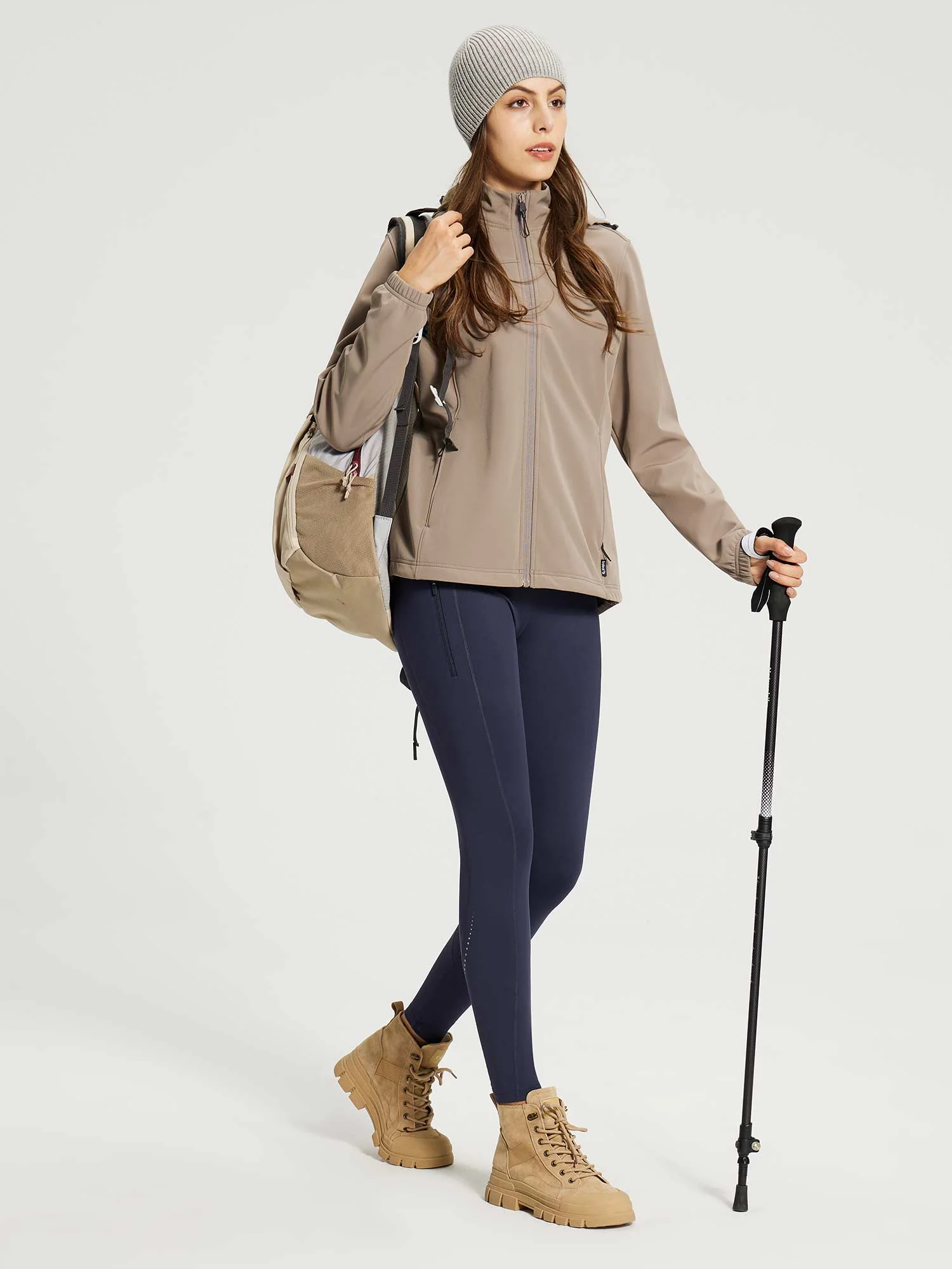 Laureate Zipper Pockets Fleece Lined Leggings