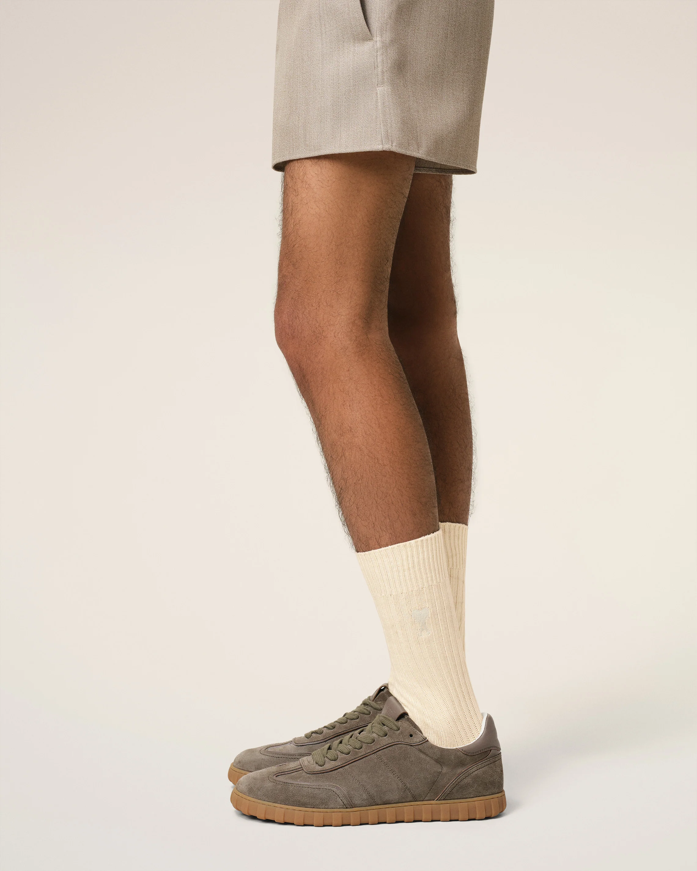 Beige Cotton Ami de Coeur Socks