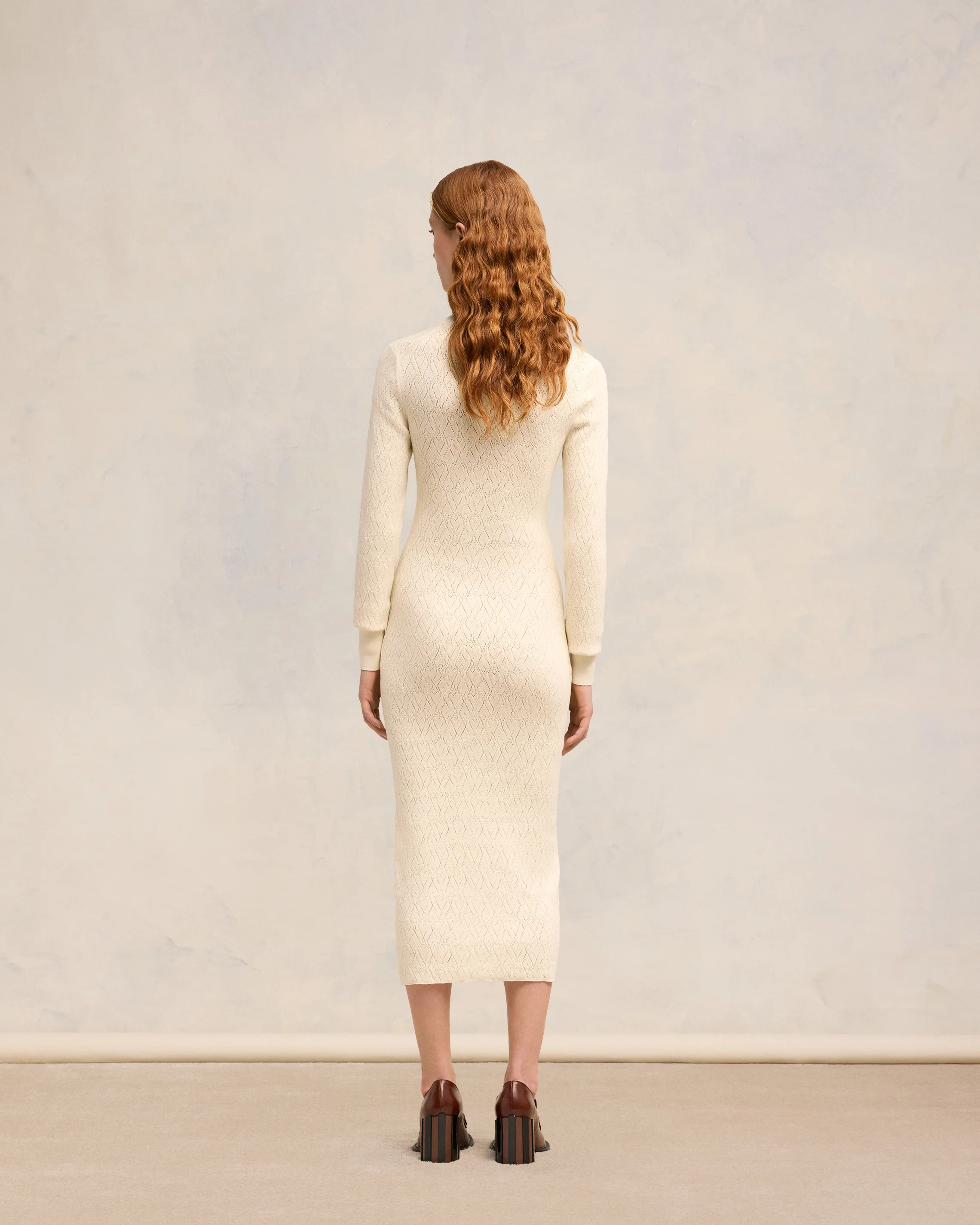 Ami de Coeur Pointelle Midi Dress