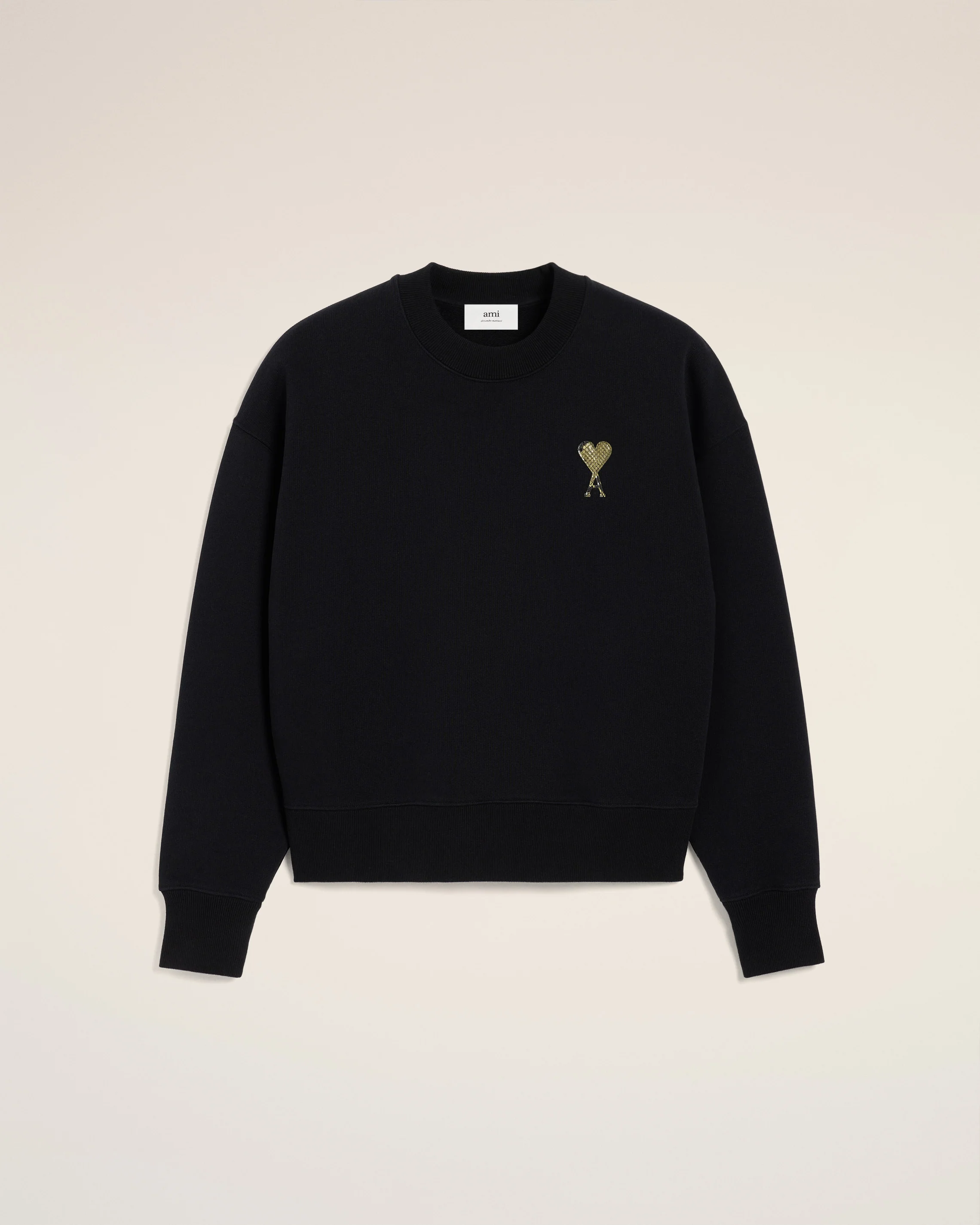 Black Cotton Ami de Coeur Sweatshirt