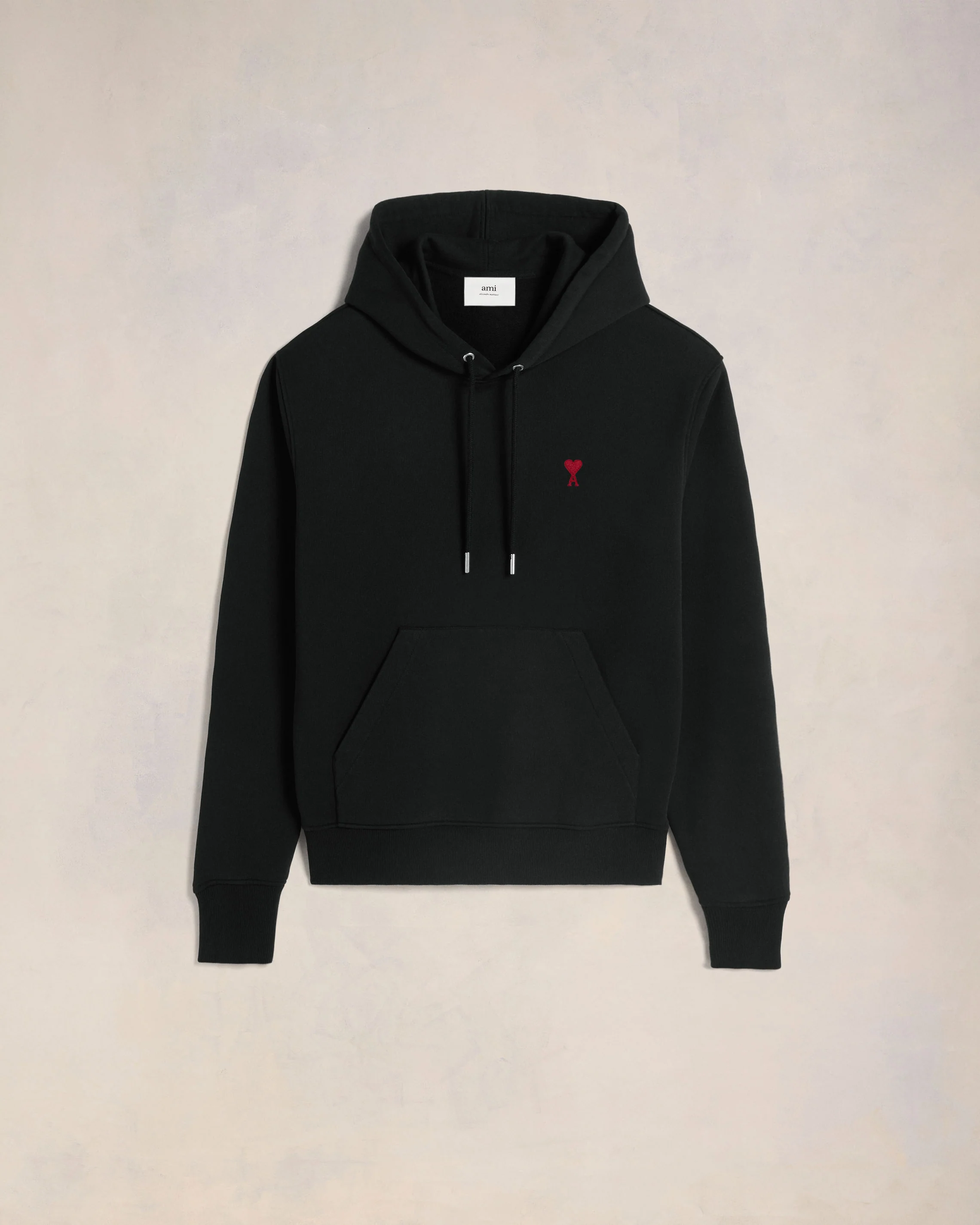 Black Cotton Ami de Coeur Hoodie