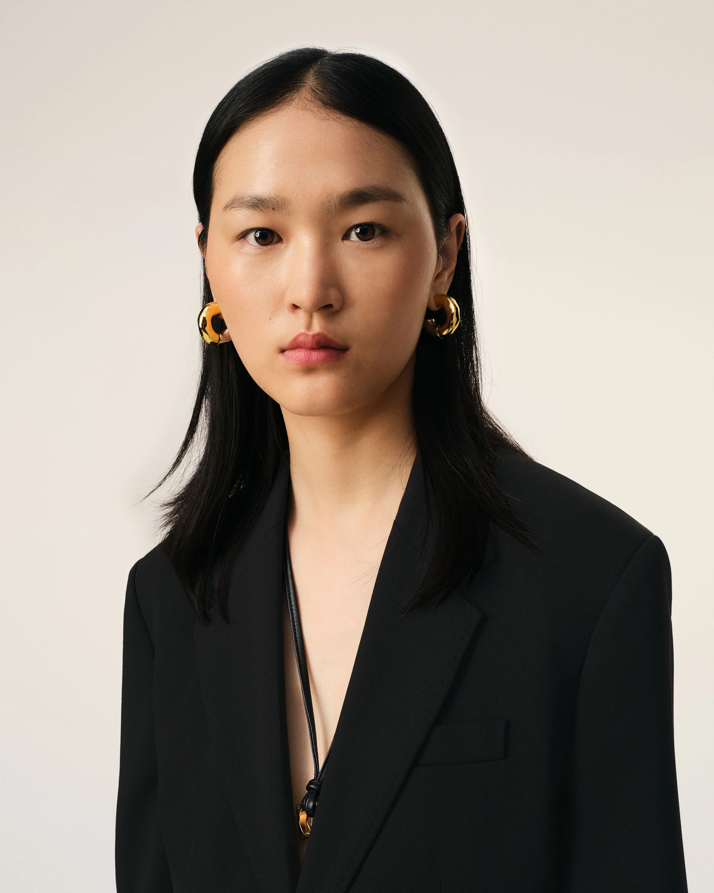 Black Wool Semi-Lined Jacket