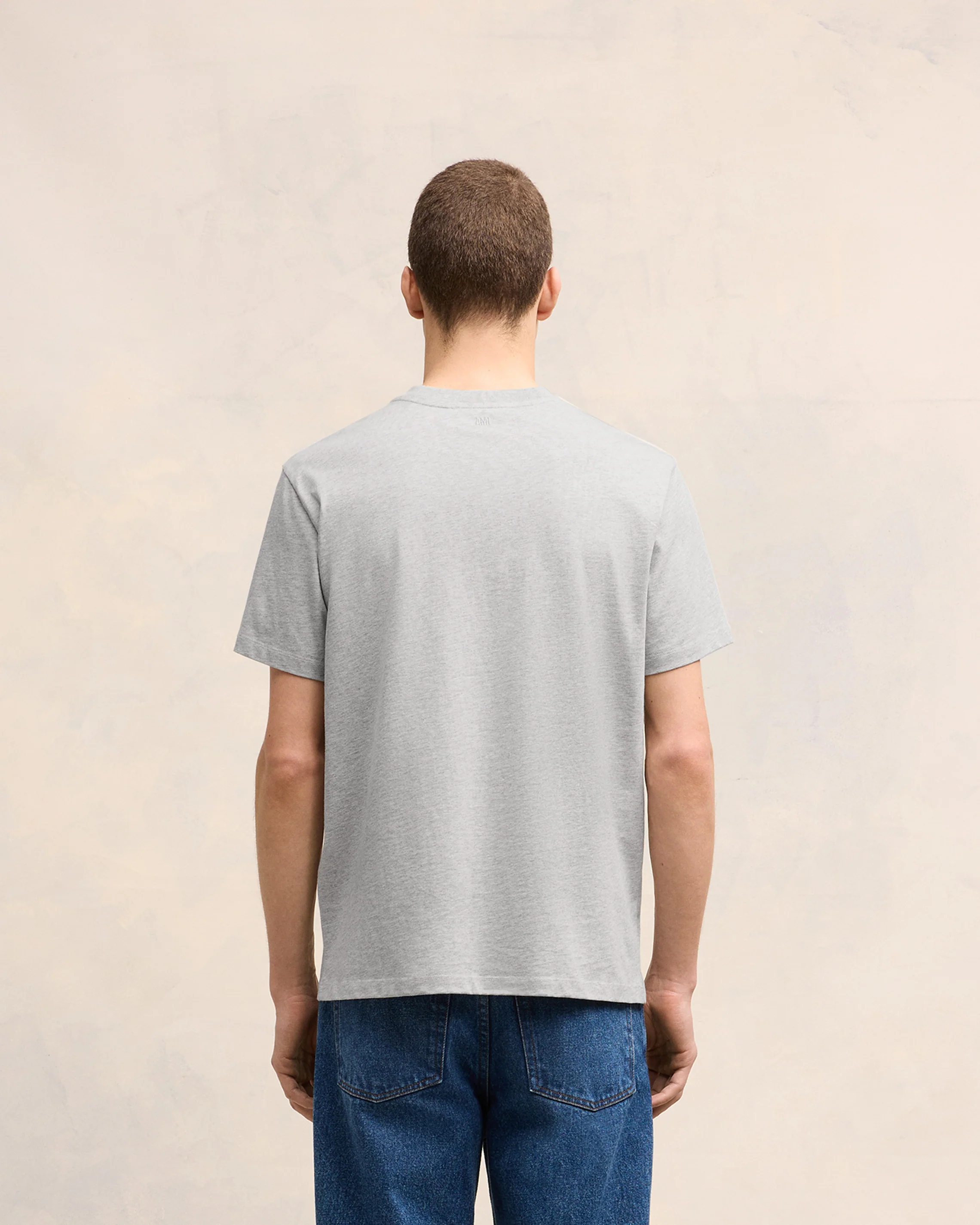 Grey Cotton Ami de Coeur T-Shirt