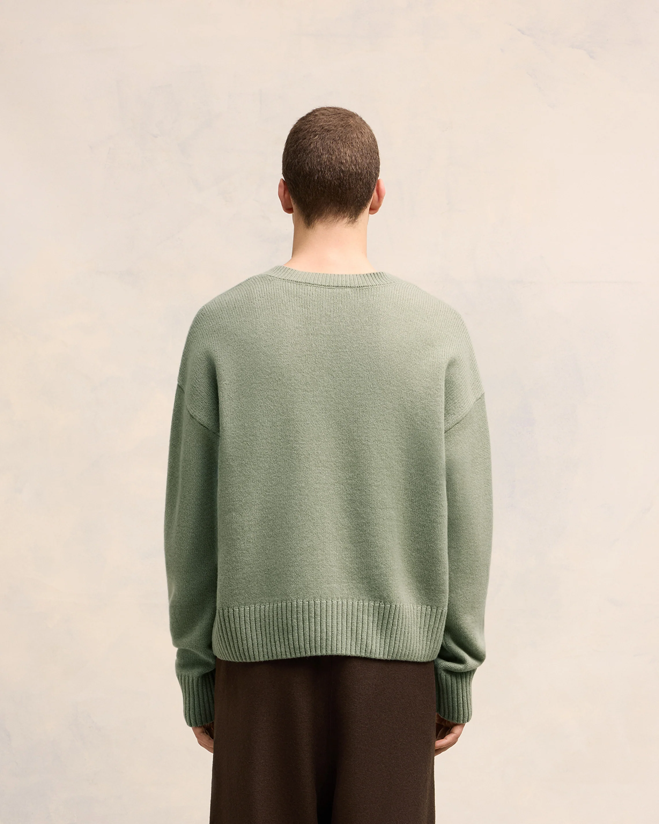 Embossed Ami de Coeur V Neck Sweater