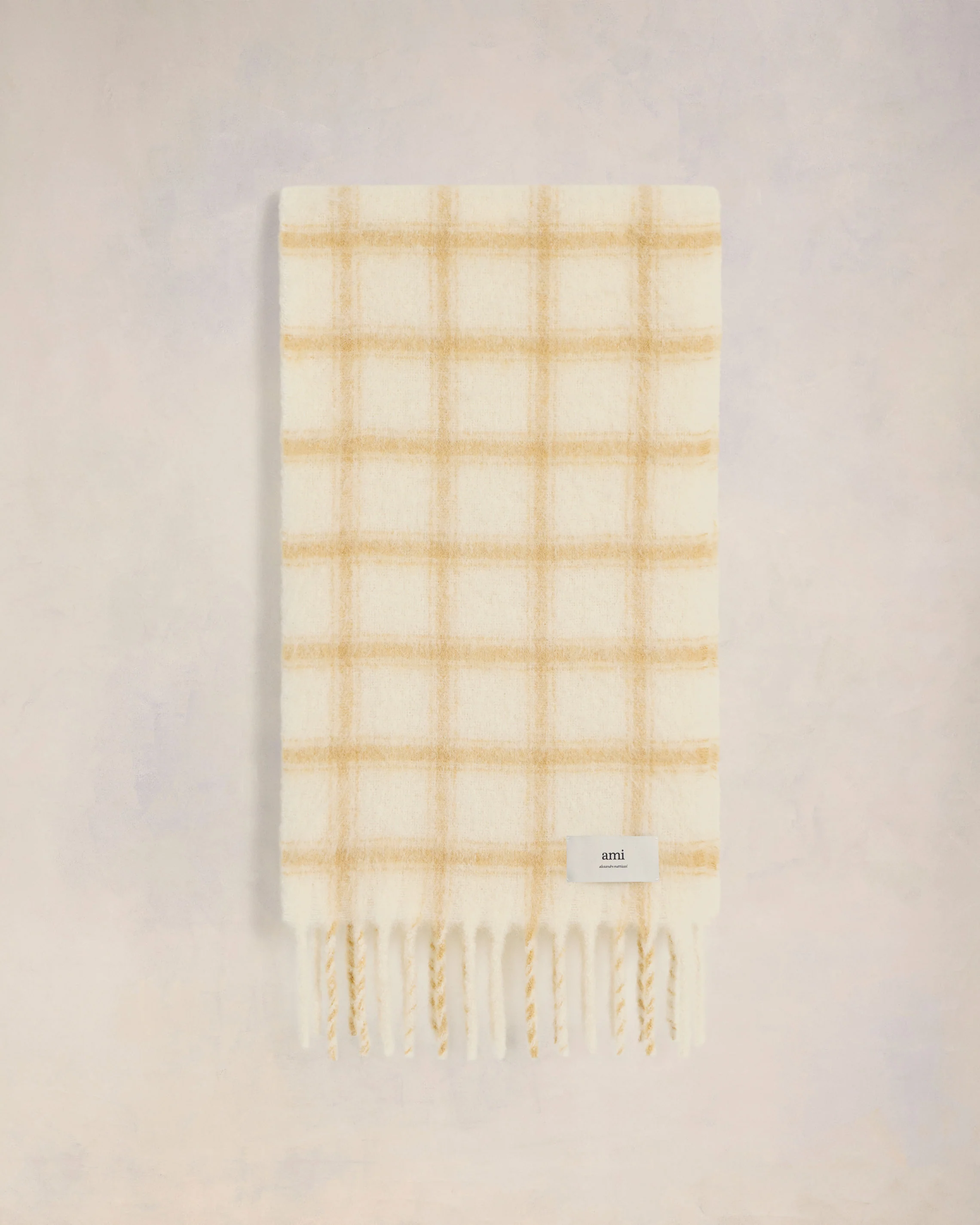 Checkered Ami Label Scarf