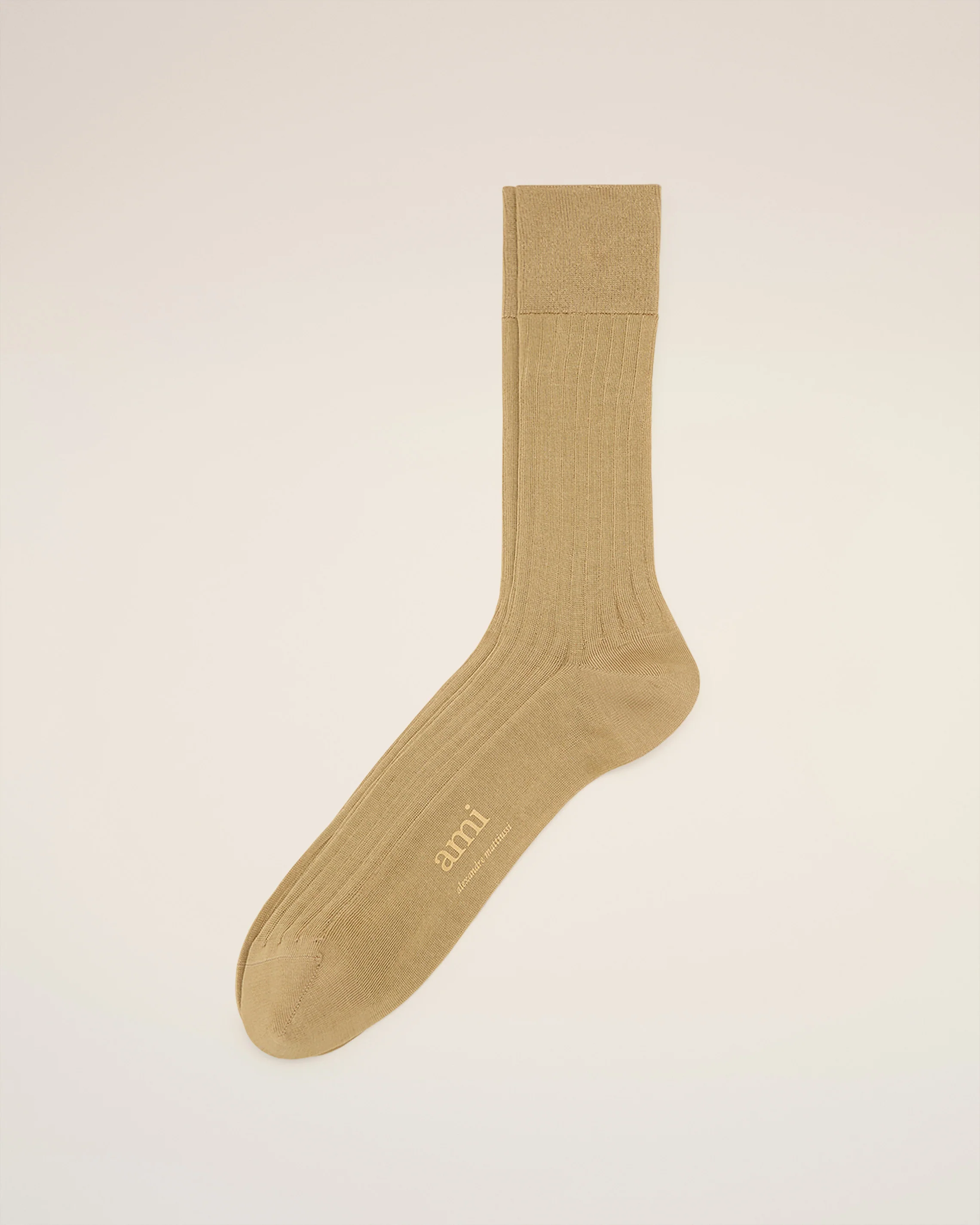 Yellow Cotton Ami de Coeur Plate Socks