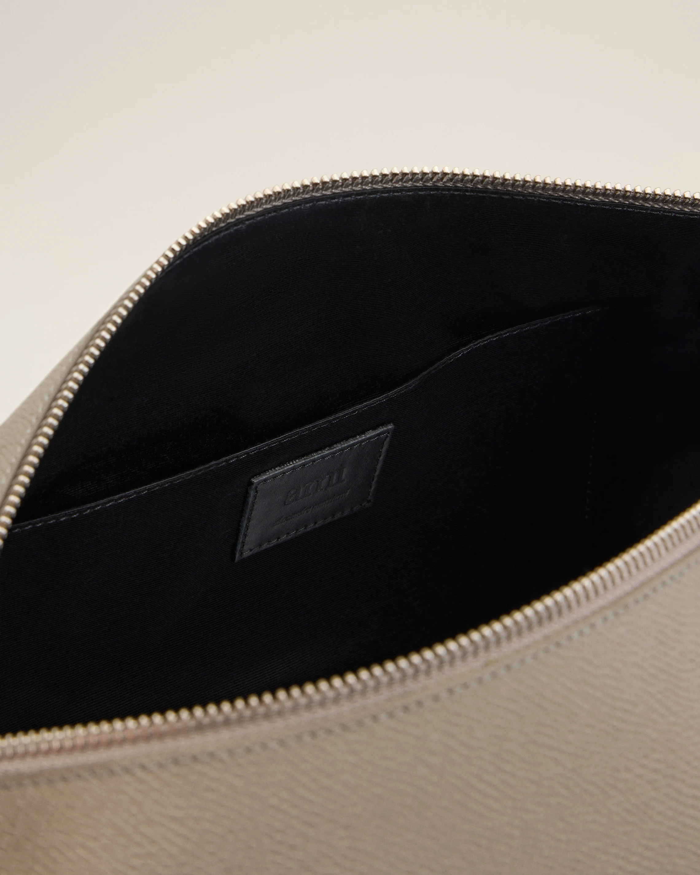 Grey Leather Paris Paris Toiletry Pouch