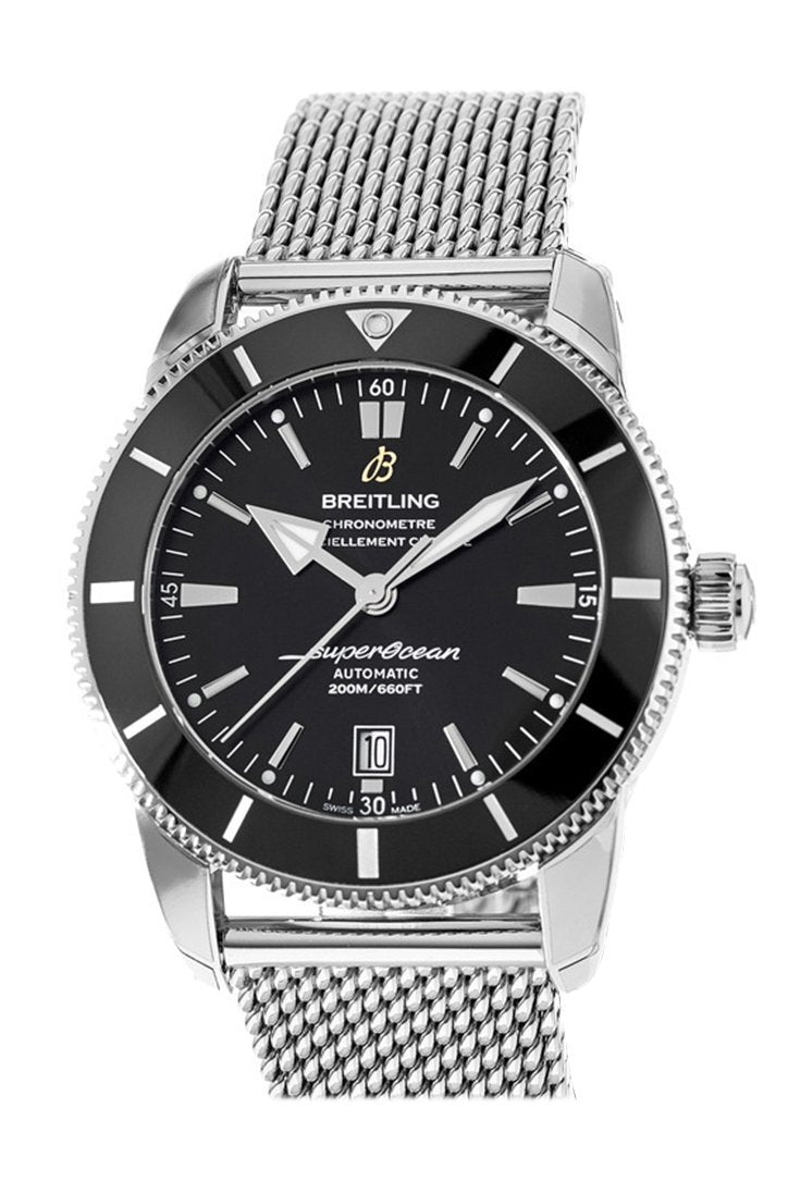 BRE!TLING Superocean Heritage II Black Dail Steel Men's Watch AB2020121-B1A1